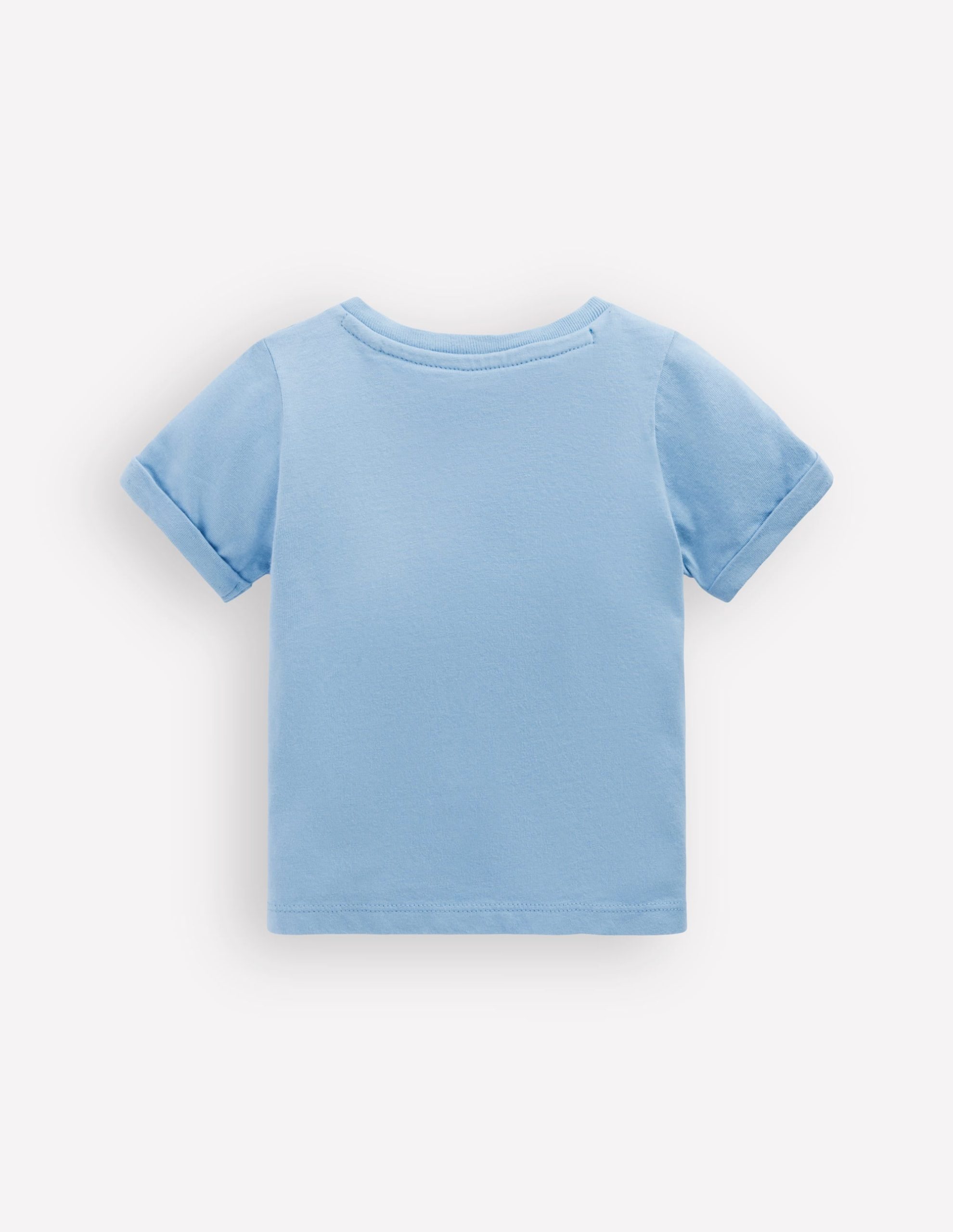Short Sleeve Logo T-Shirt-Blue Turtle Chain Stitch - Image 2