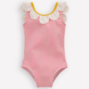 Novelty Swimsuit-Salmon Pink Flower