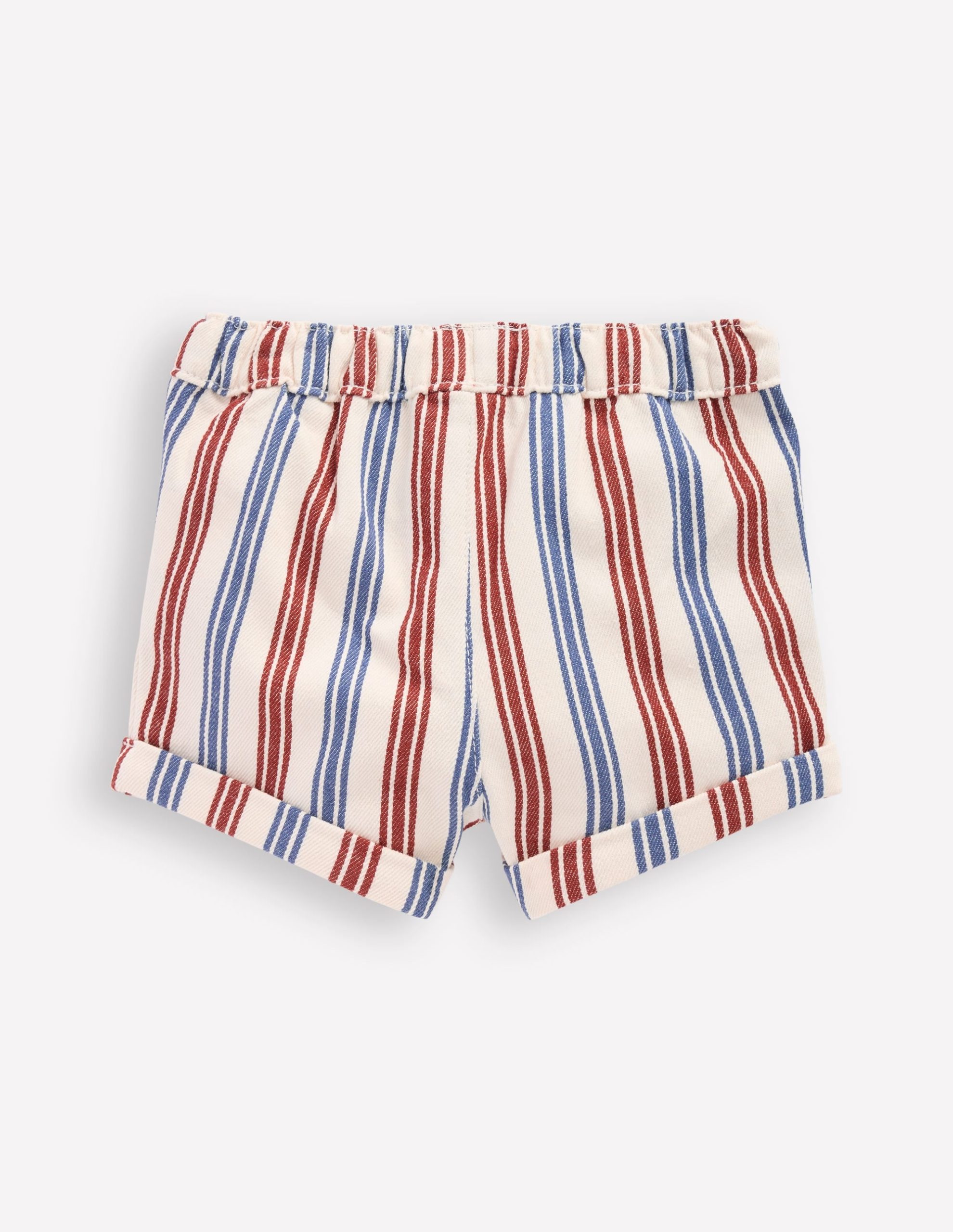 Boys Woven Shorts-Blue and Red Stripe - Image 2