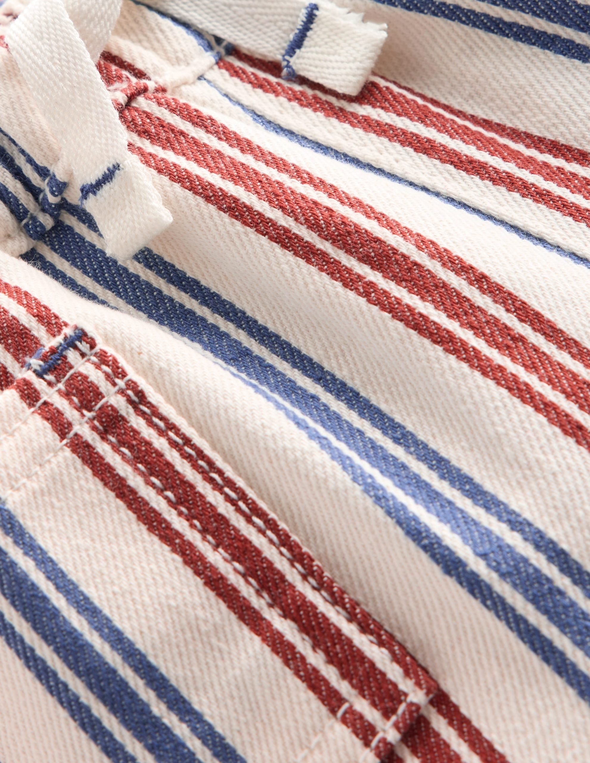 Boys Woven Shorts-Blue and Red Stripe - Image 3
