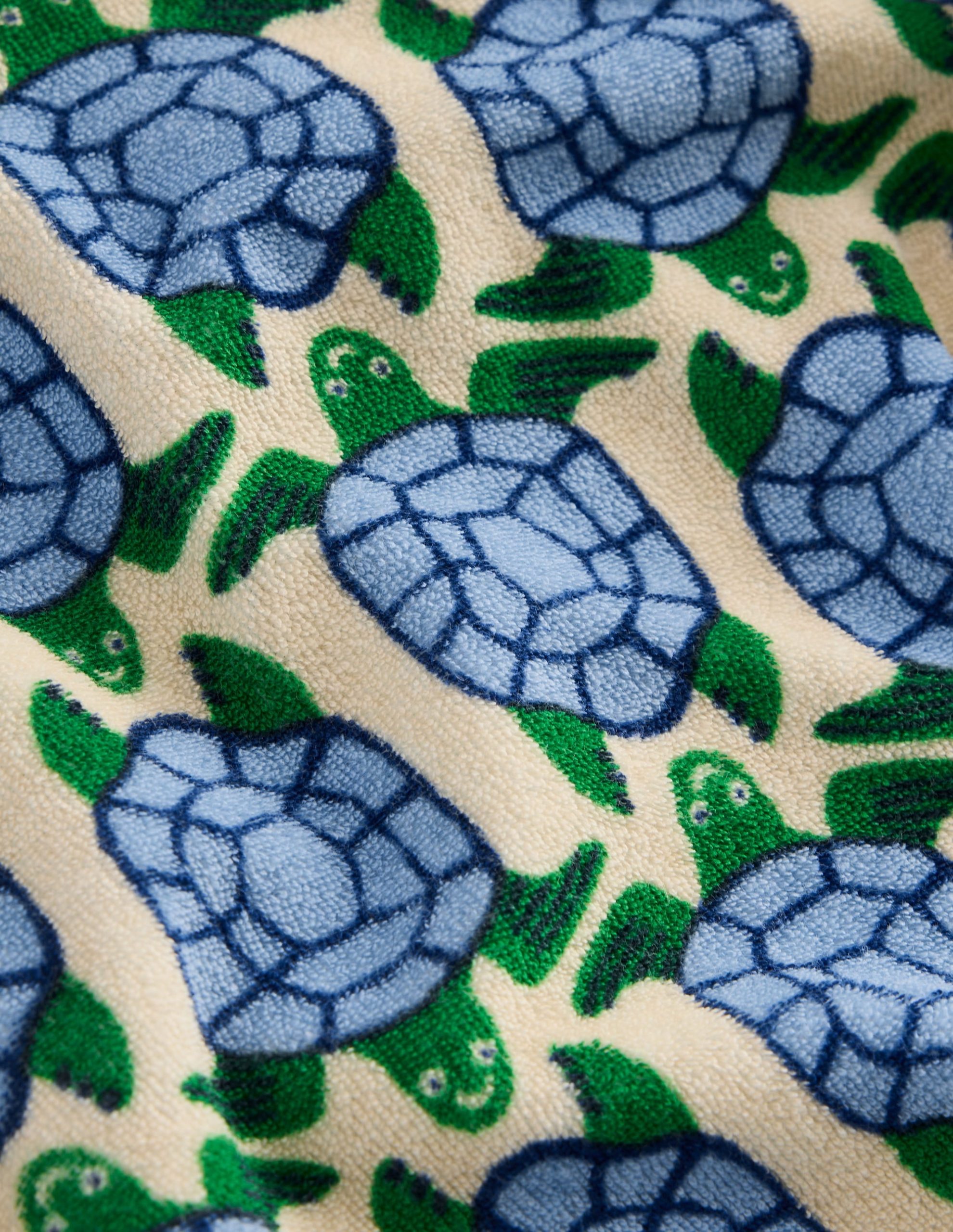 Printed Towelling Play Set-Blue Geo Turtles - Image 3