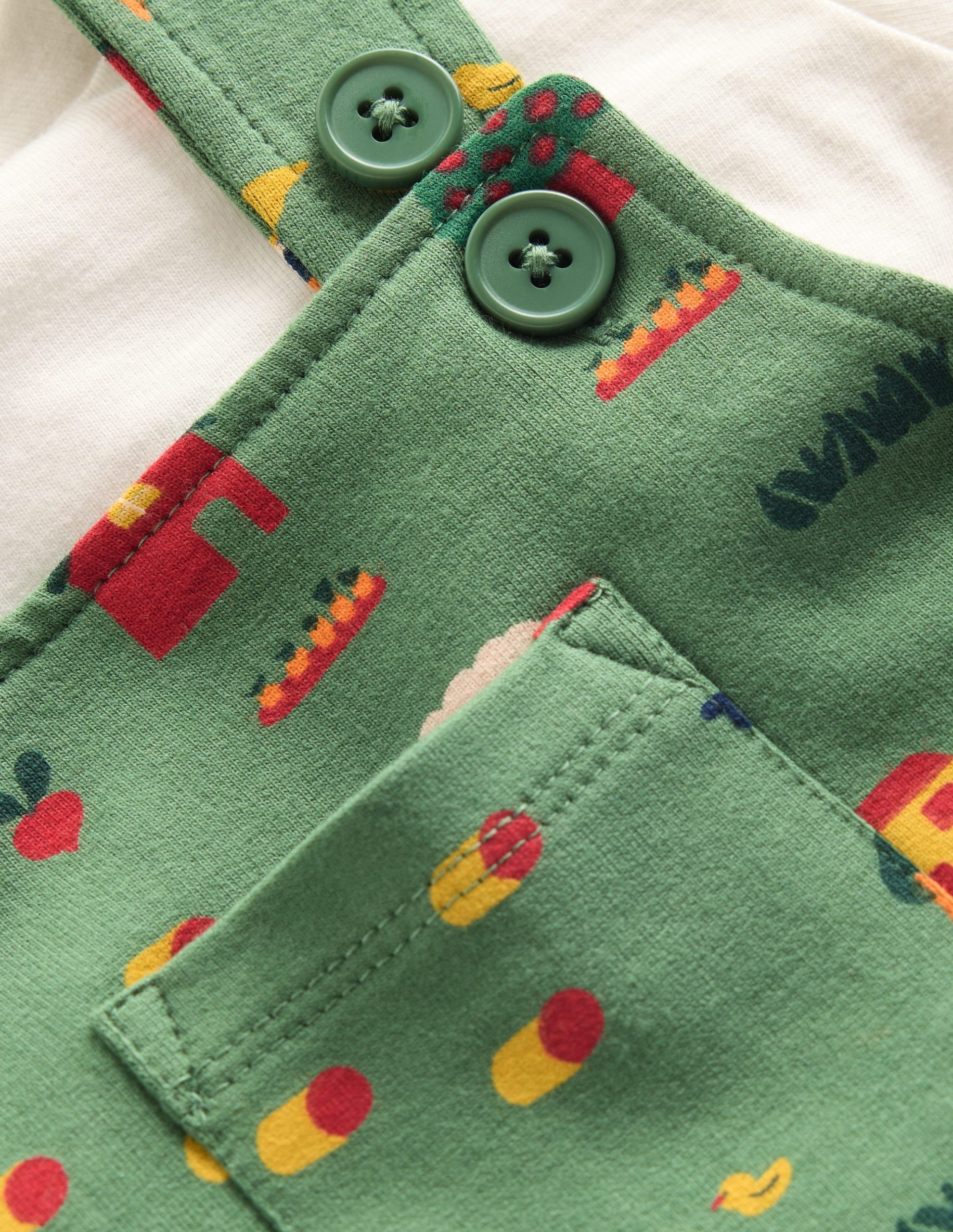 Jersey Overalls Set-Green Farm - Image 3