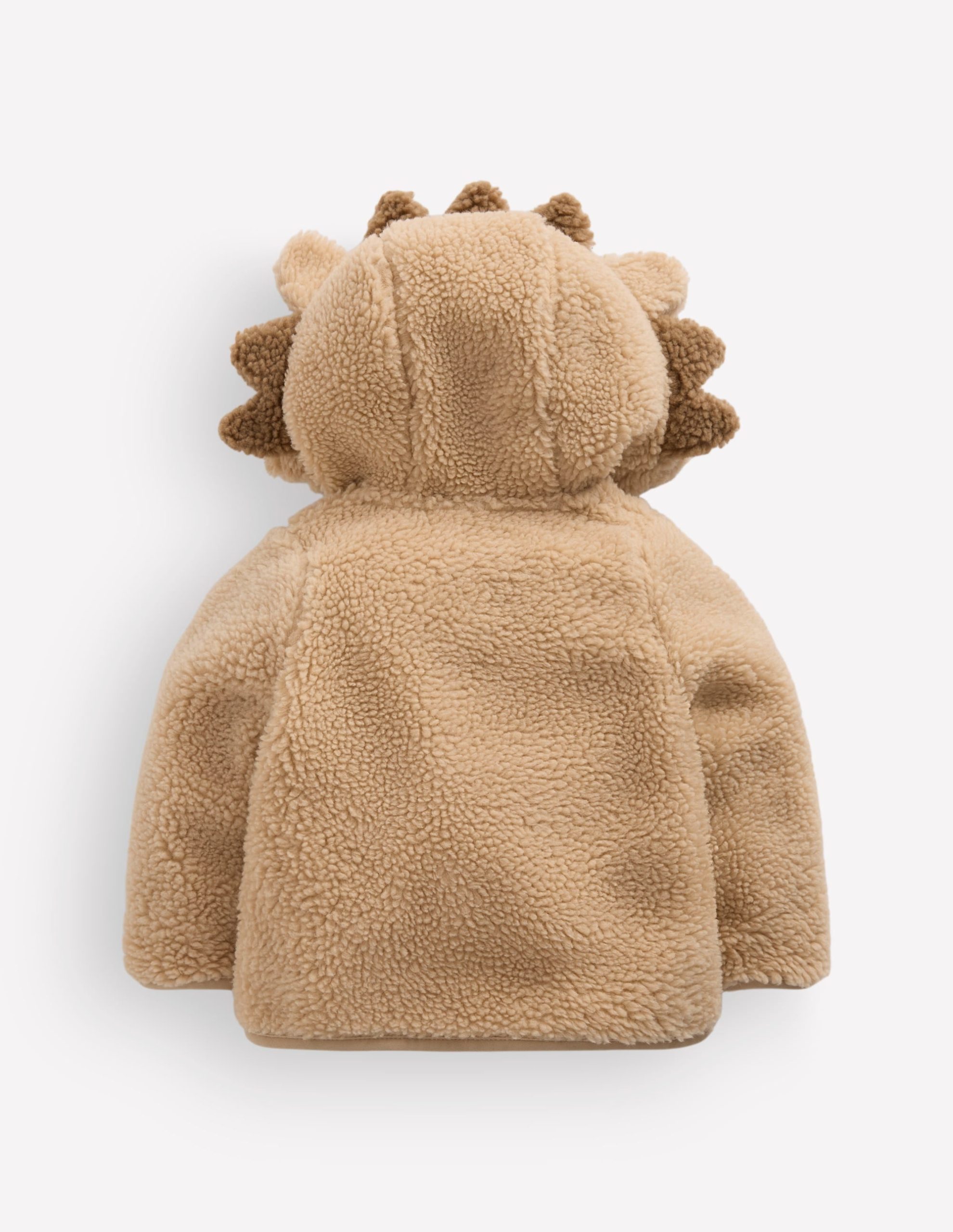 Novelty Cosy Borg Jacket-Brown Hedgehog - Image 3