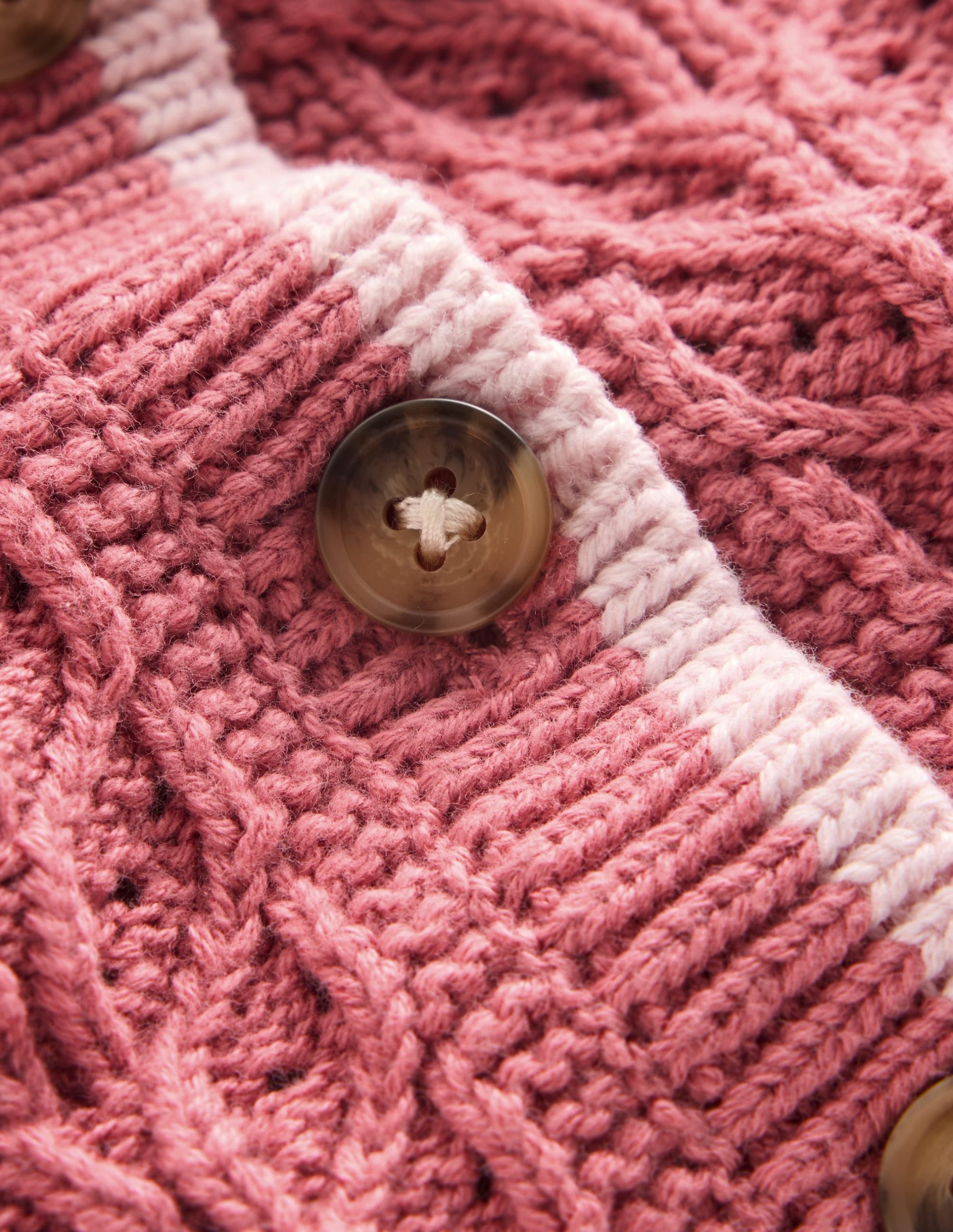 Pretty Cotton Knitted Jacket-Dusty Rose - Image 3