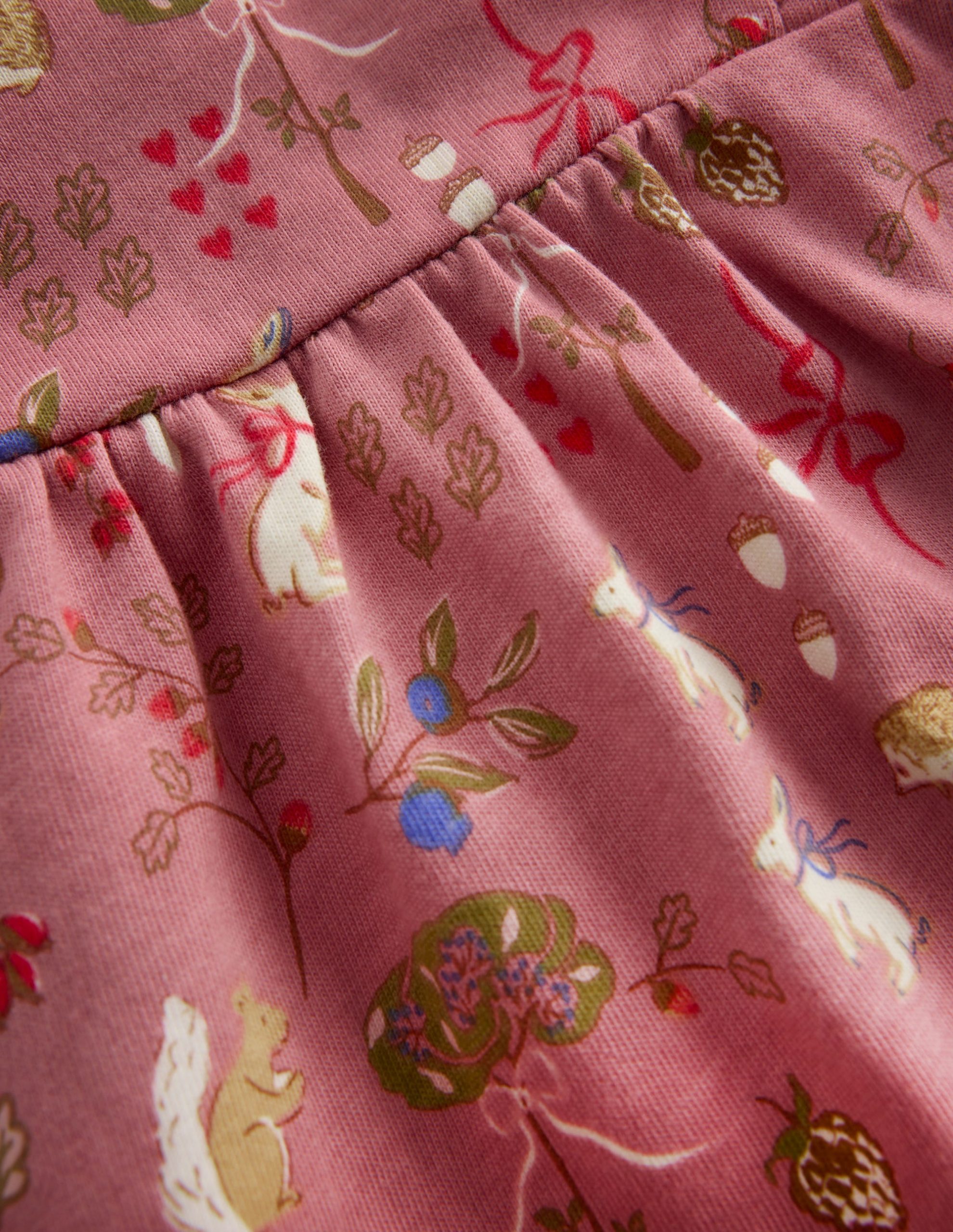 Jersey Tunic Set-Vintage Rose Woodland Friends - Image 3