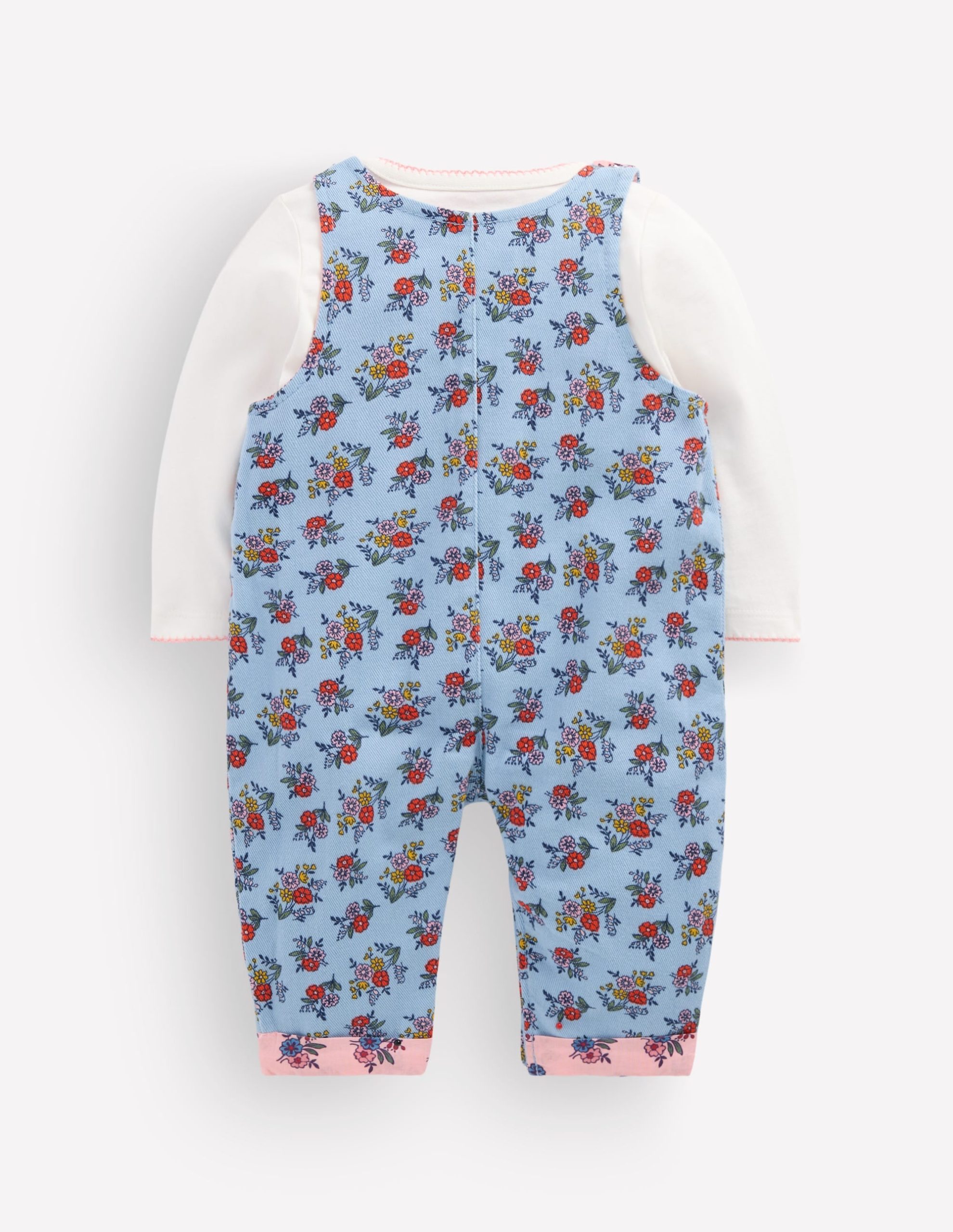 Woven Overalls Set-Blue Sprouting Garden - Image 2