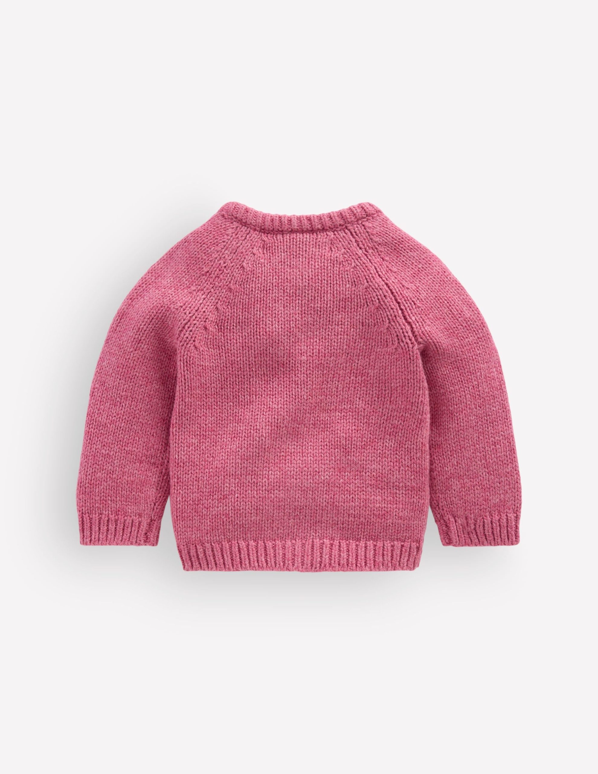 Chunky Cardigan-Pink Heather Marl - Image 3