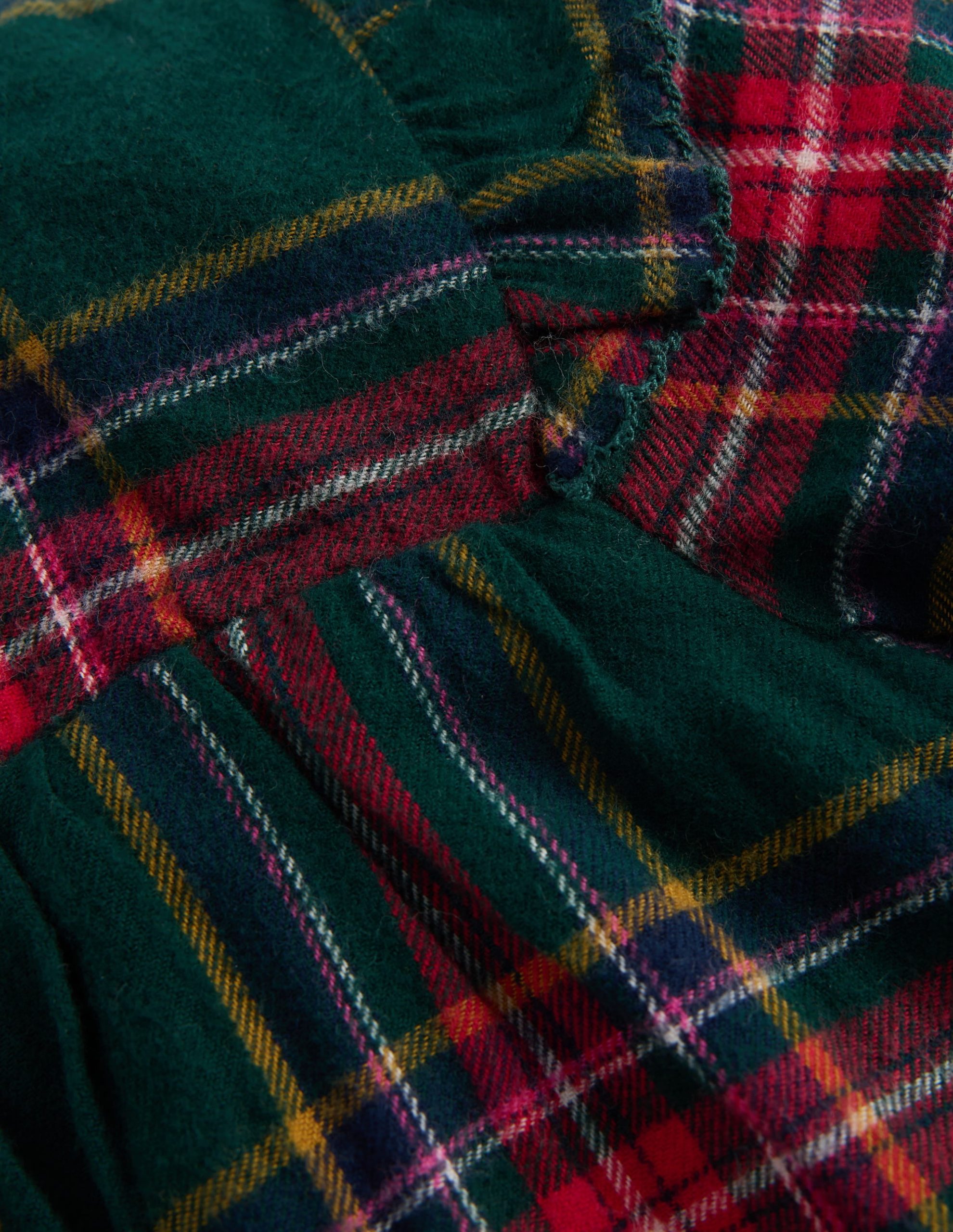 Woven Bubble Romper-Green/Red Check - Image 7