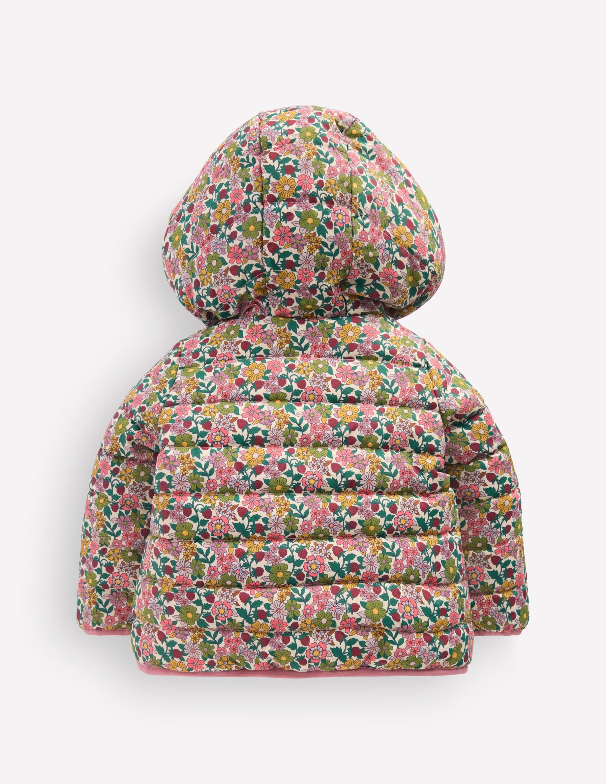 Cosy Lined Puffer Jacket-Papyrus Raspberry Floral - Image 2