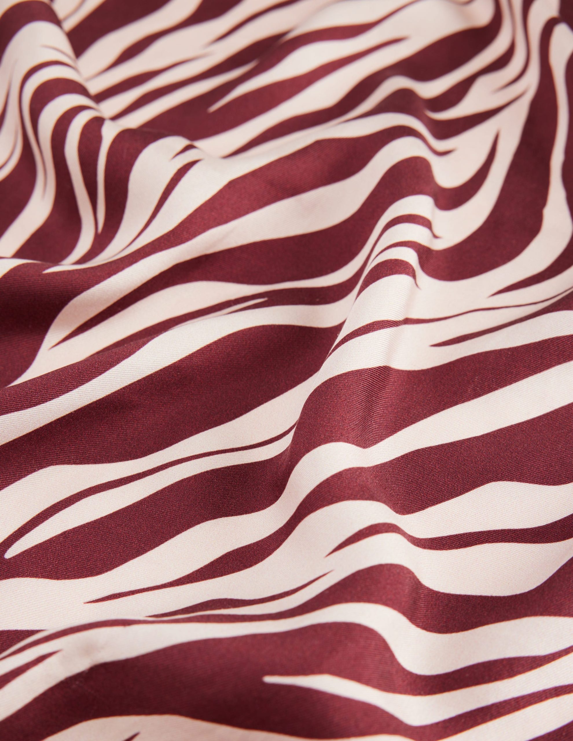 Elisabeth Silk Square Scarf-Chestnut. Zebra Swirl - Image 4