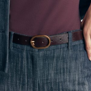 Classic Leather Belt-Oxblood