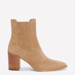 Point Casual Ankle Boots-Tobacco