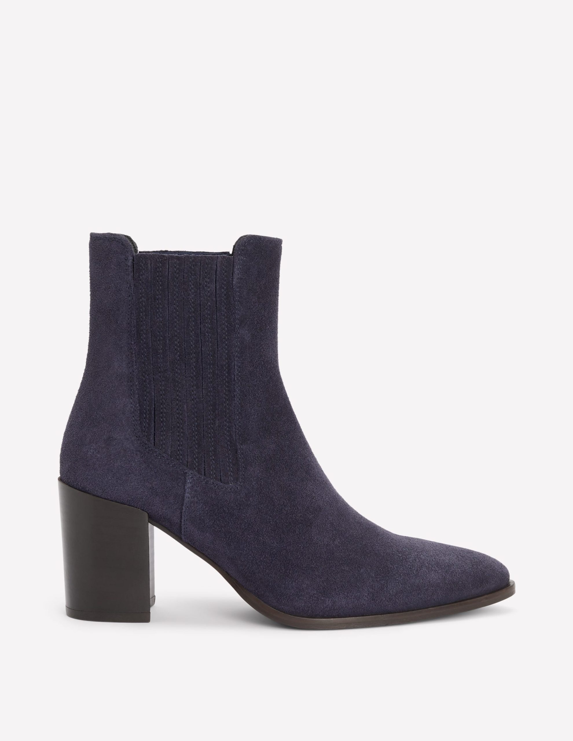 Point Casual Ankle Boots-Dark Navy