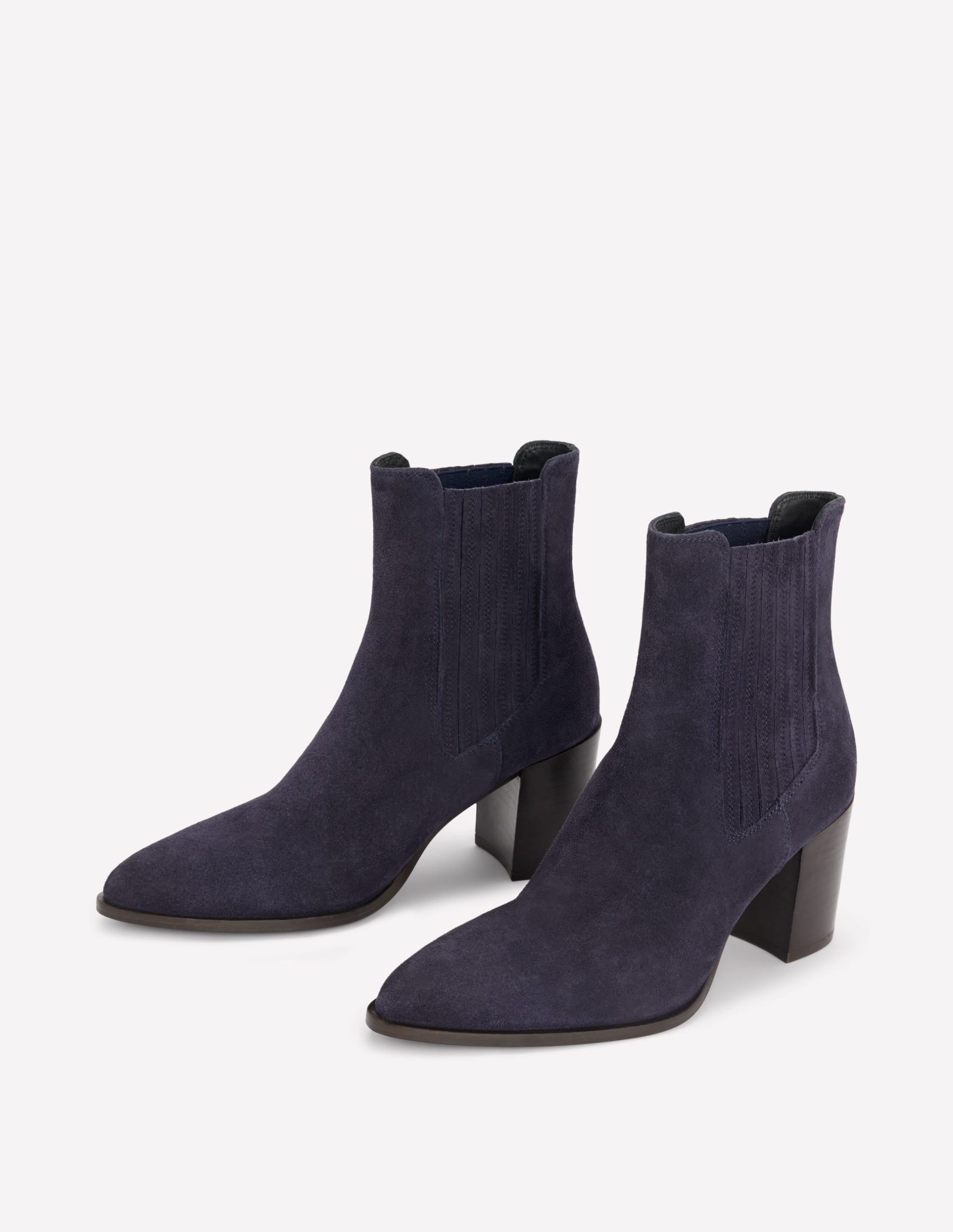 Point Casual Ankle Boots-Dark Navy - Image 4