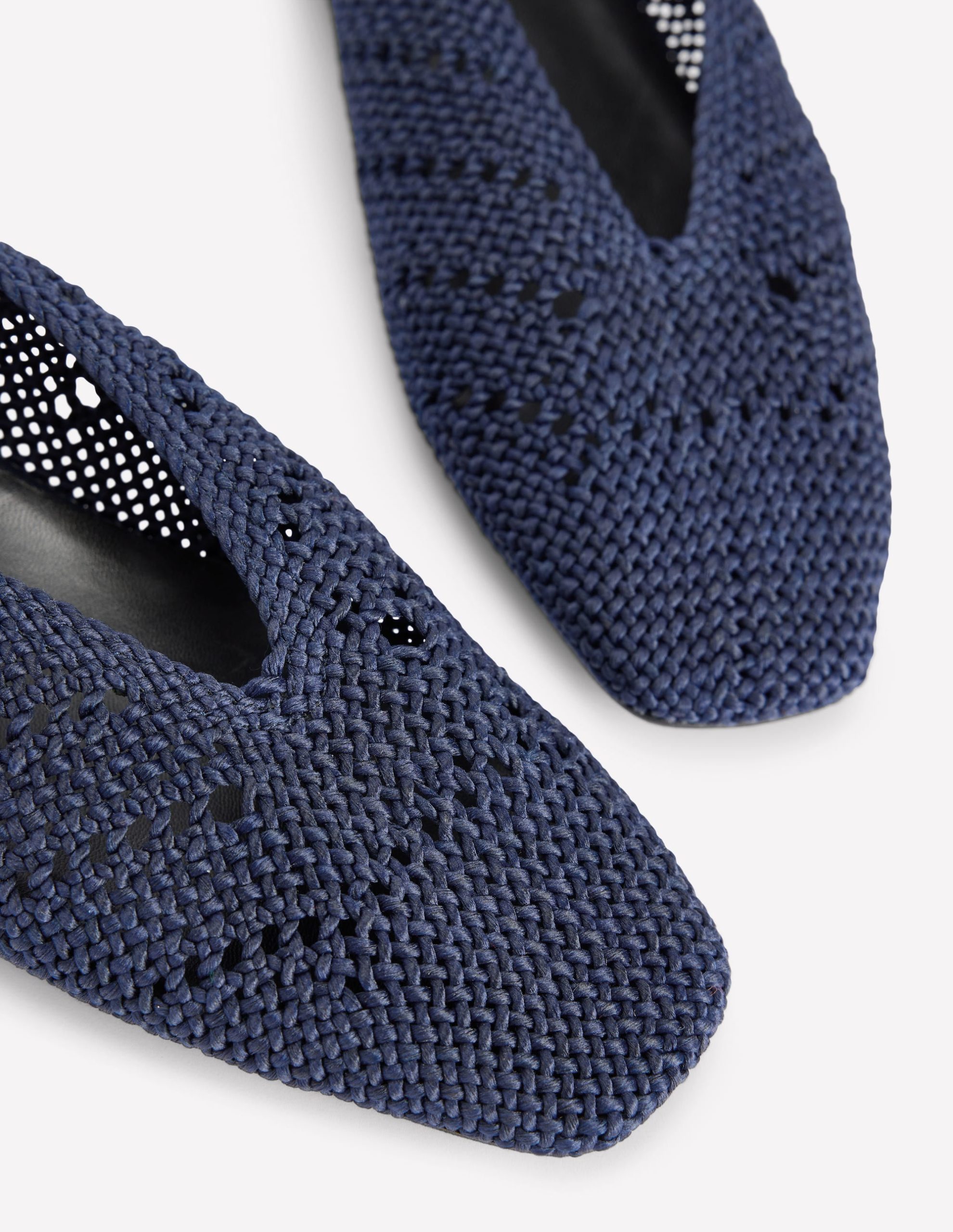 Knitted Ballet Flats-Navy - Image 4