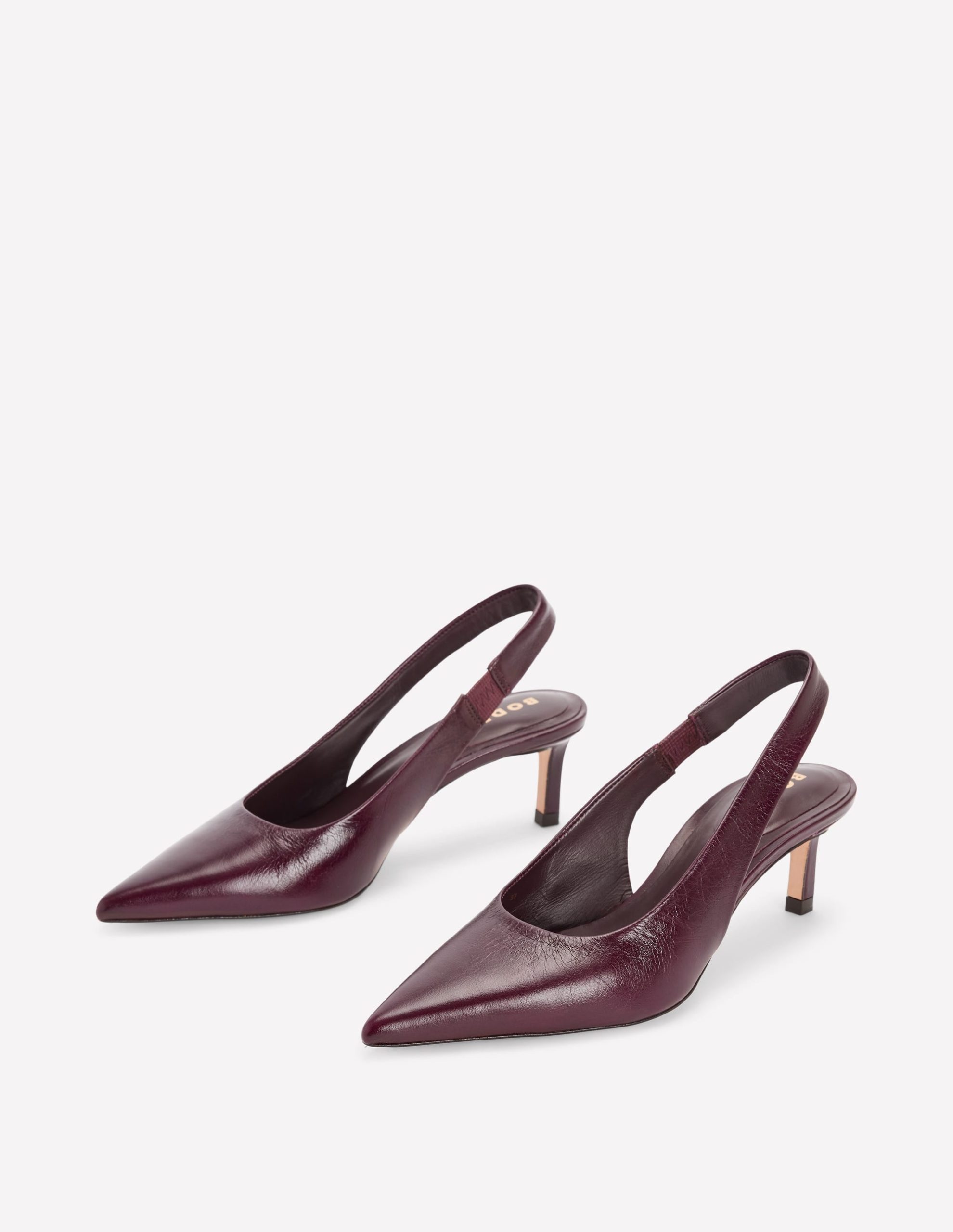Hope Slingback Heels-Wine - Image 4