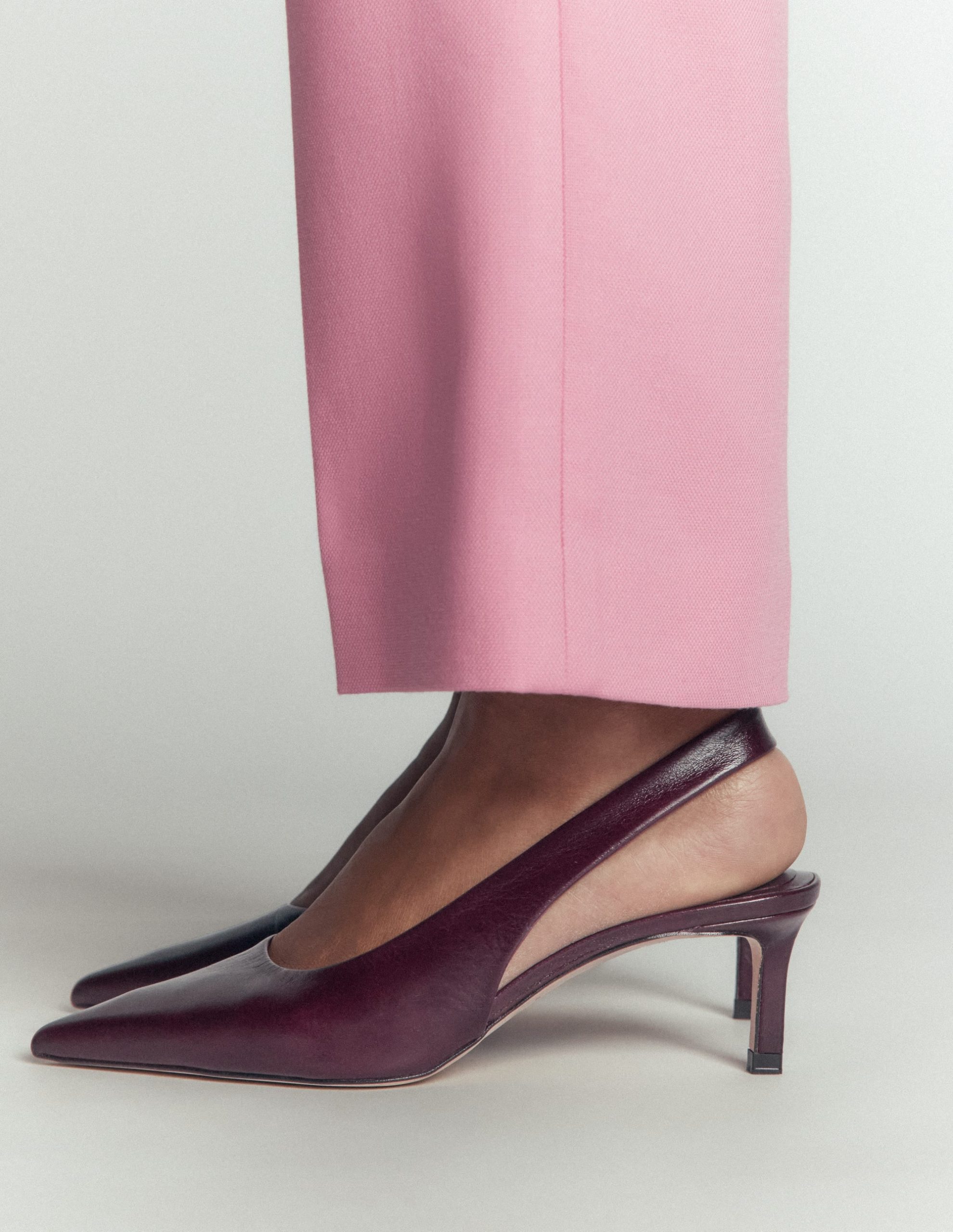 Hope Slingback Heels-Wine - Image 2