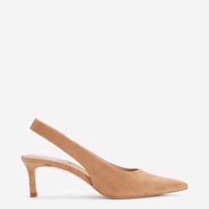 Hope Slingback Heels-Macchiato Suede