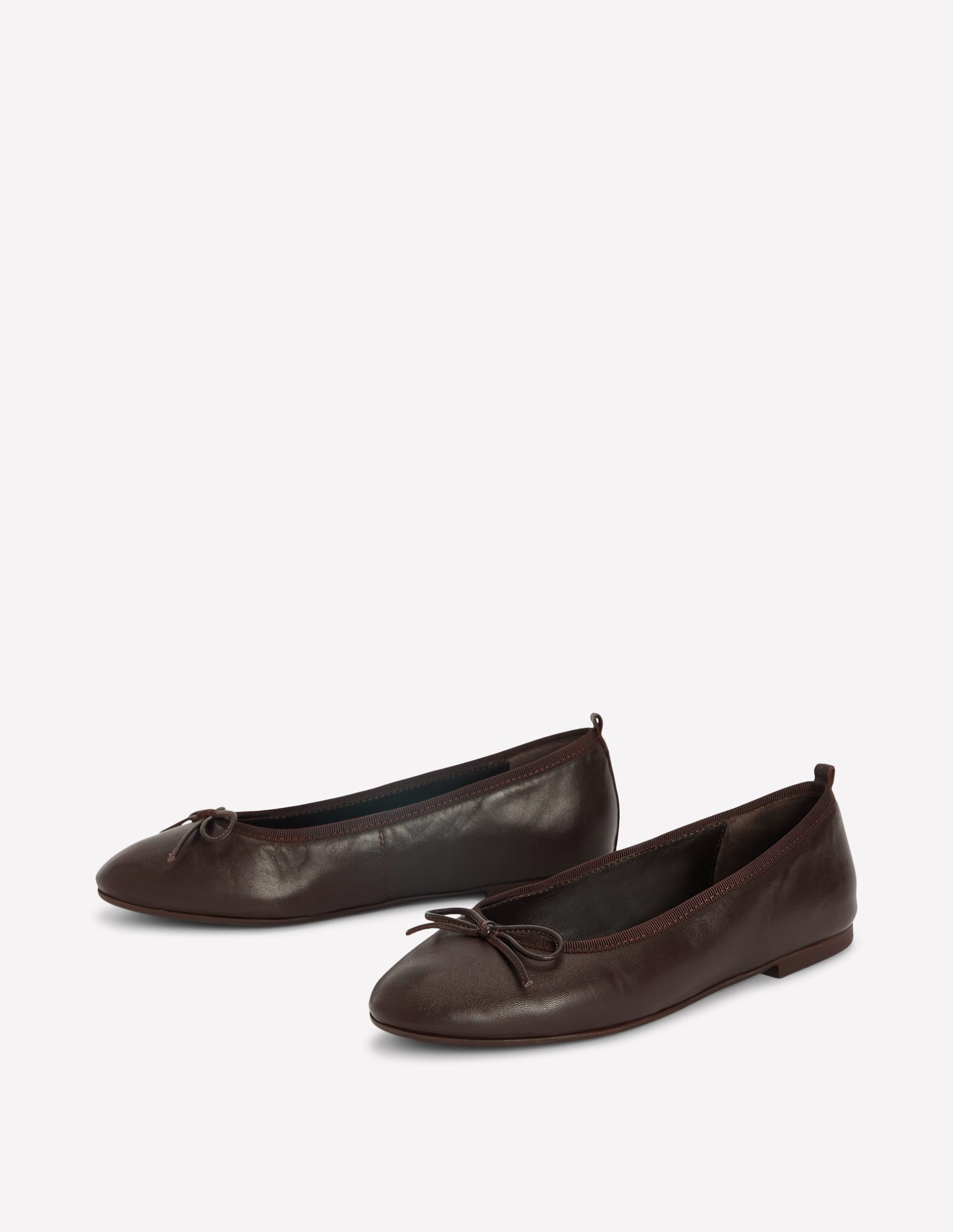 Patti Round Toe Ballet Flats-Bitter Chocolate - Image 3