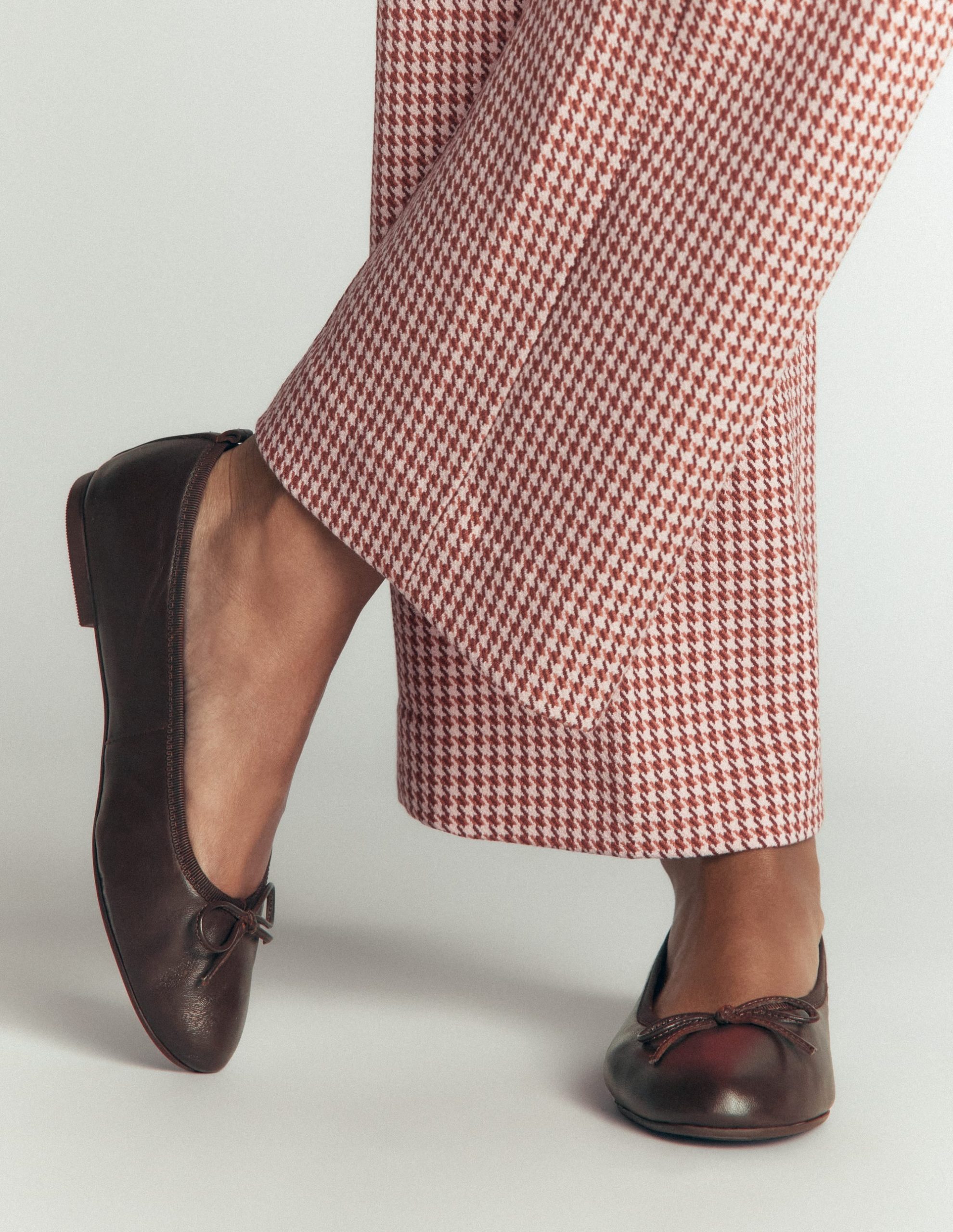 Patti Round Toe Ballet Flats-Bitter Chocolate - Image 2