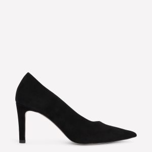 Pointed Court Shoes-Black