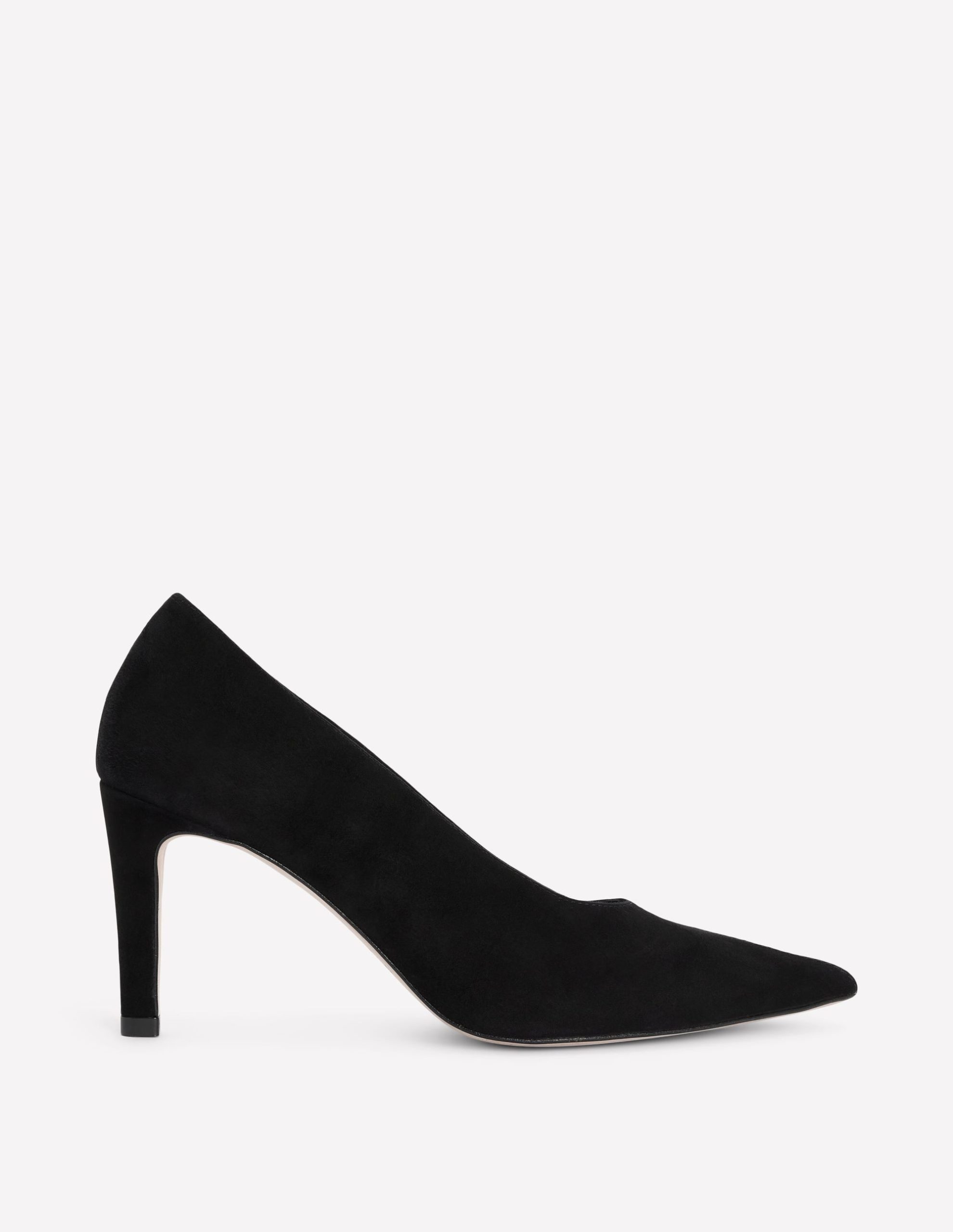 Pointed Court Shoes-Black