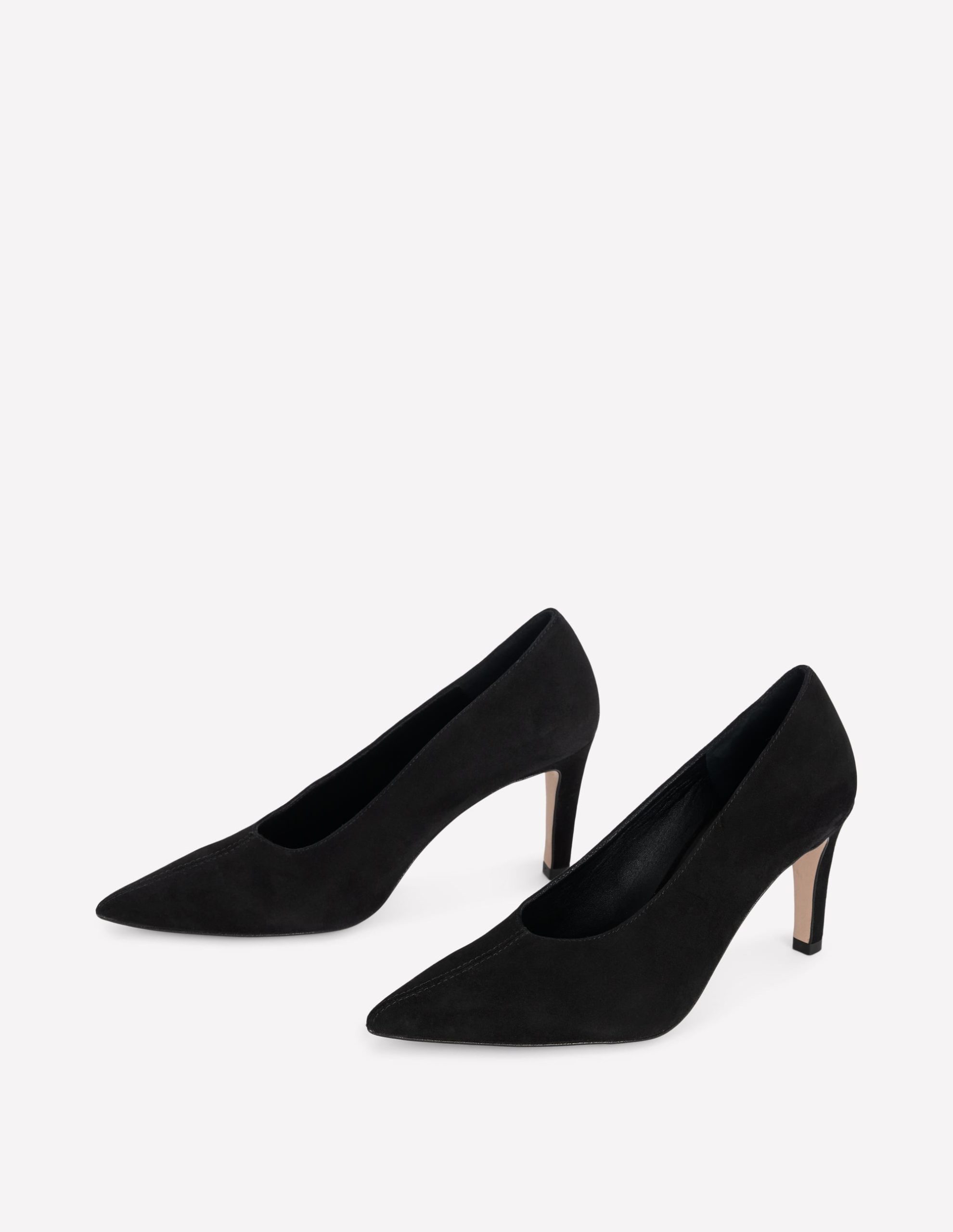 Pointed Court Shoes-Black - Image 3