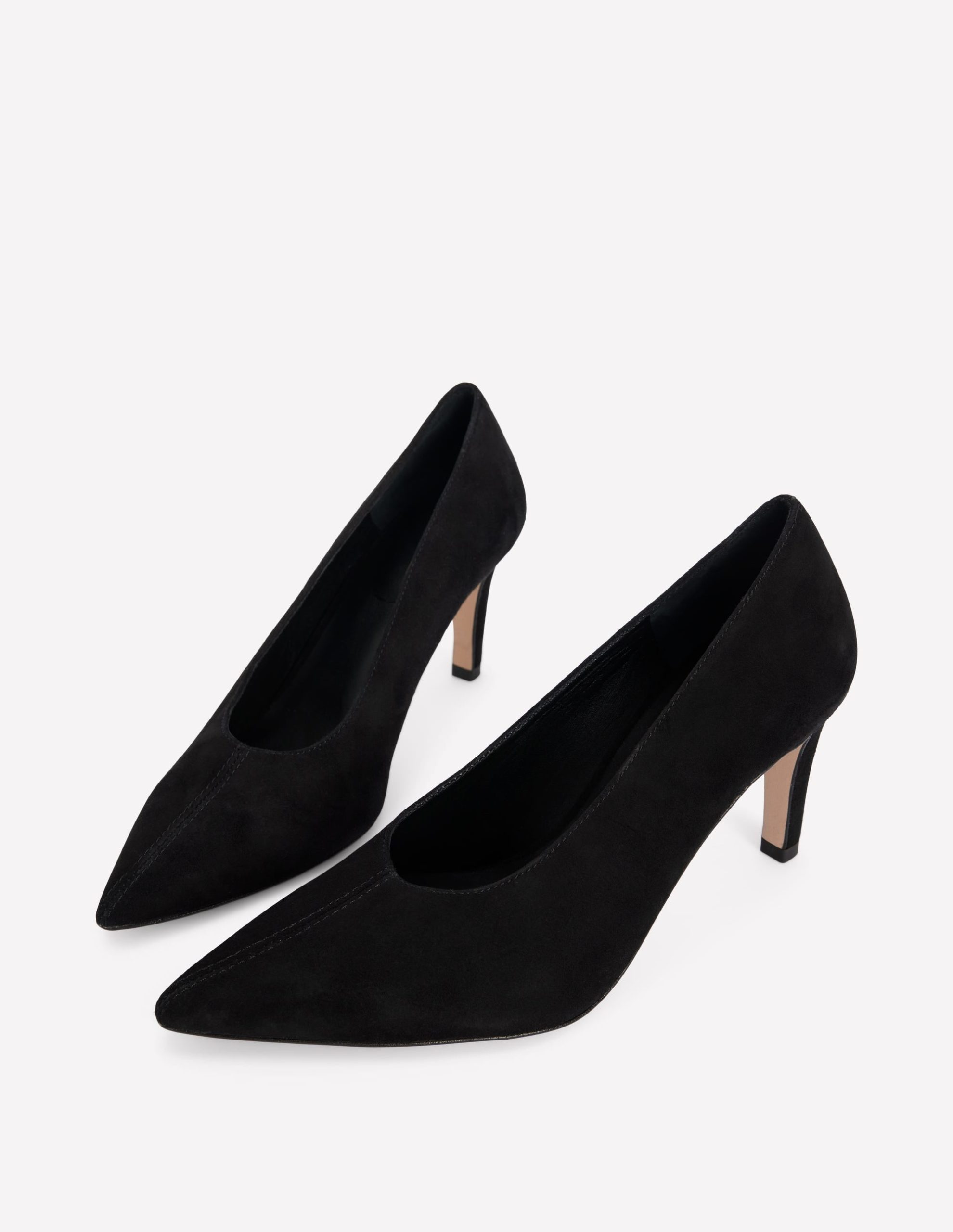 Pointed Court Shoes-Black - Image 4