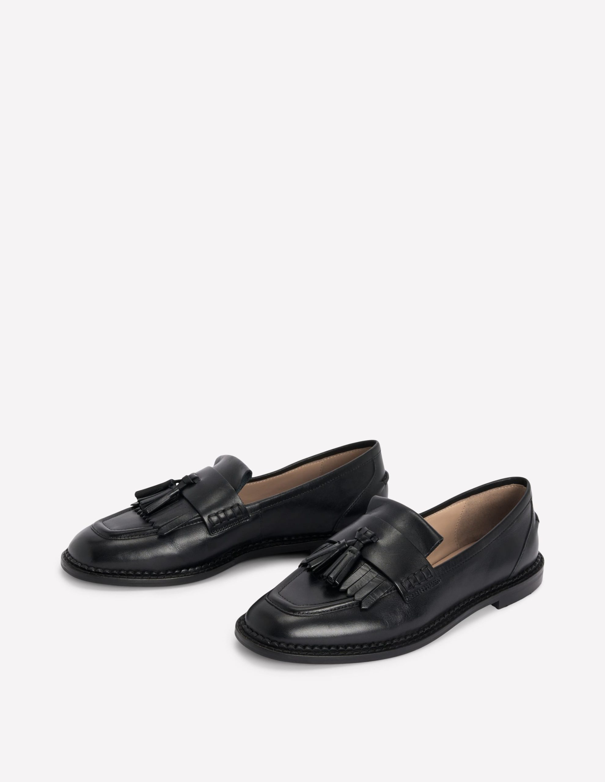 Nya Ghillie Flat Loafers-Black - Image 3