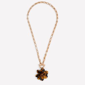 Charm Drop Necklace-Flower