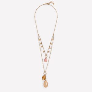 Jewel Teardrop Necklace-Multi