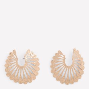 Statement Hammered Studs-Hoop