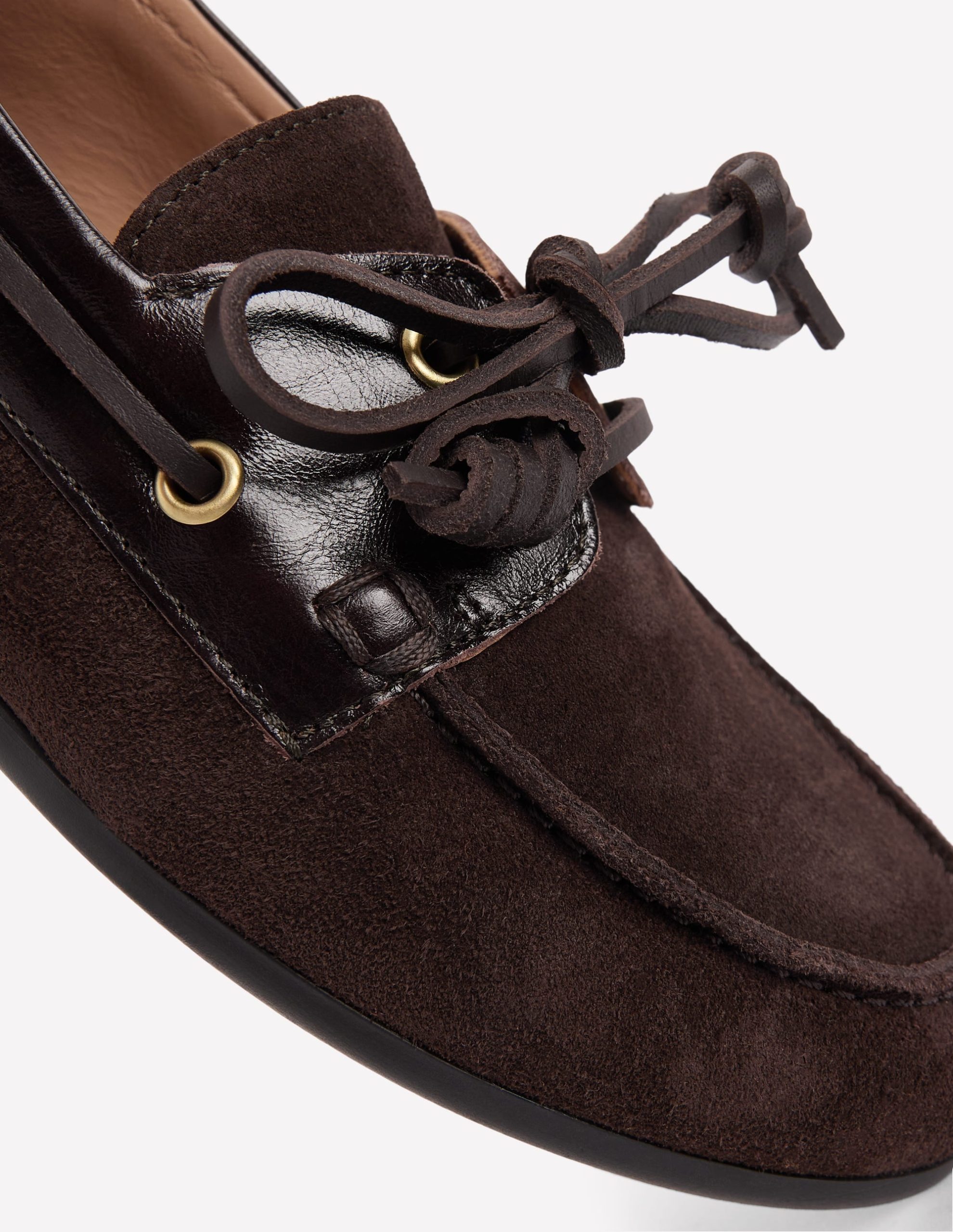 Lace-Up Boat Shoes-Bitter Chocolate - Image 4