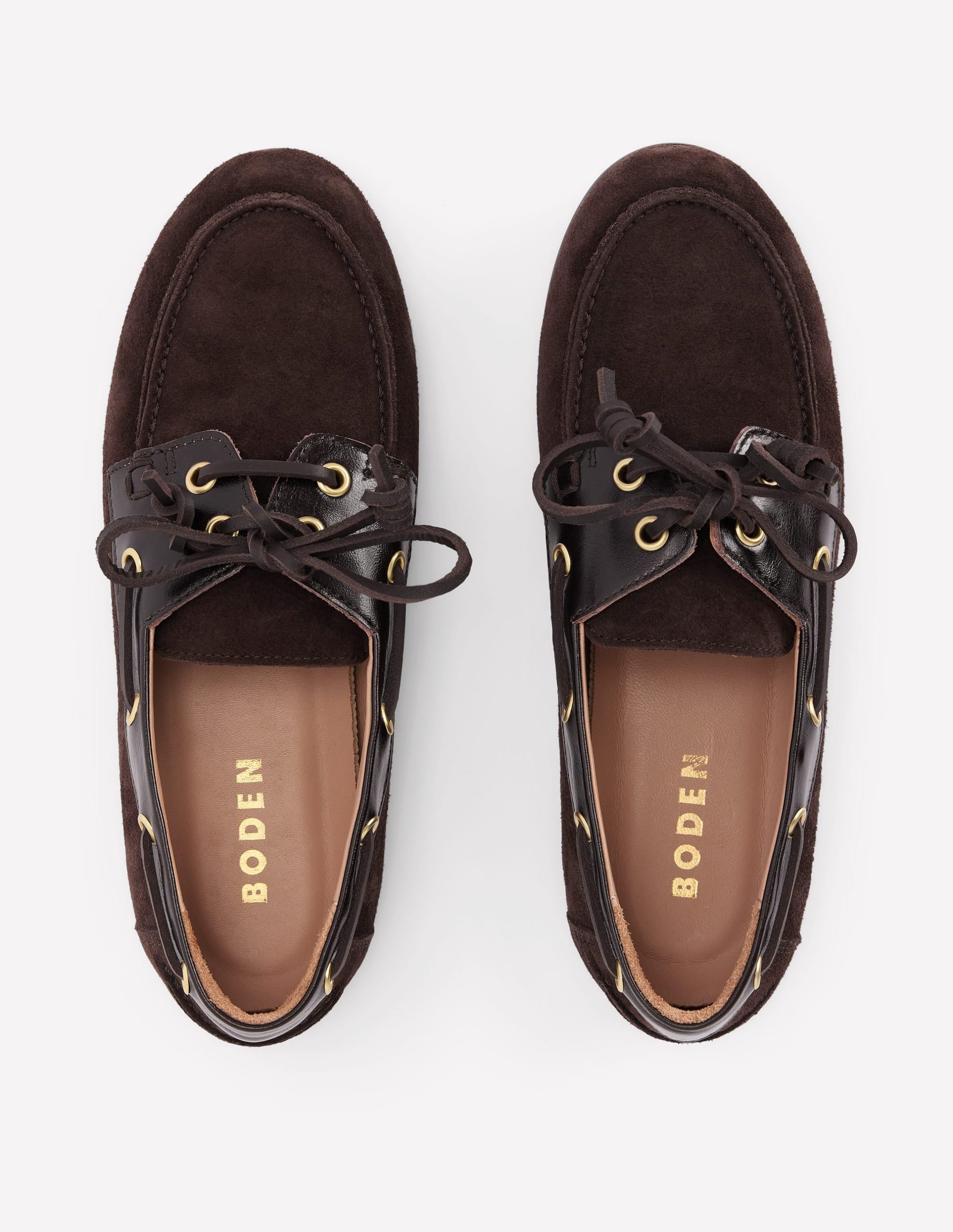 Lace-Up Boat Shoes-Bitter Chocolate - Image 5