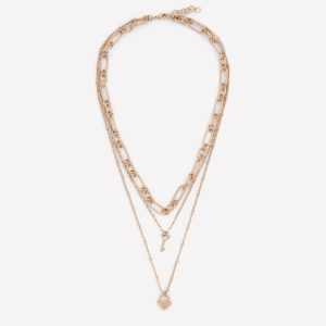 Love Lock Layer Necklace-Gold