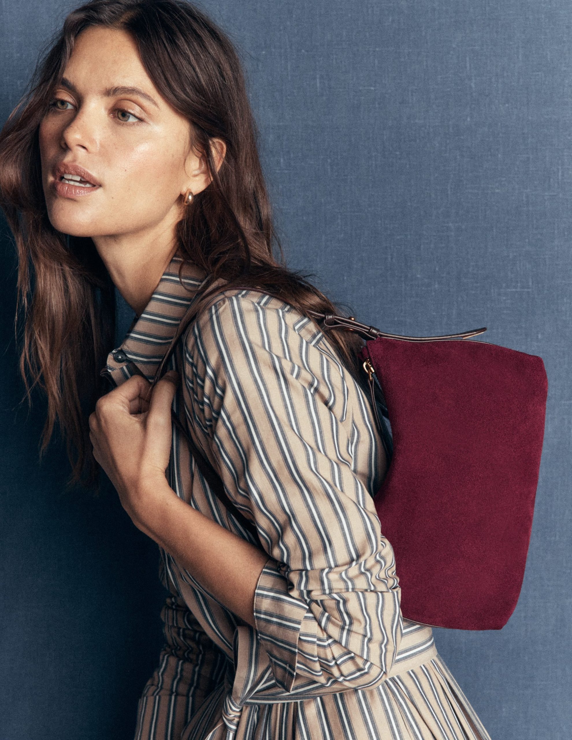 Allegra Slouchy Small Bag-Burgundy - Image 2