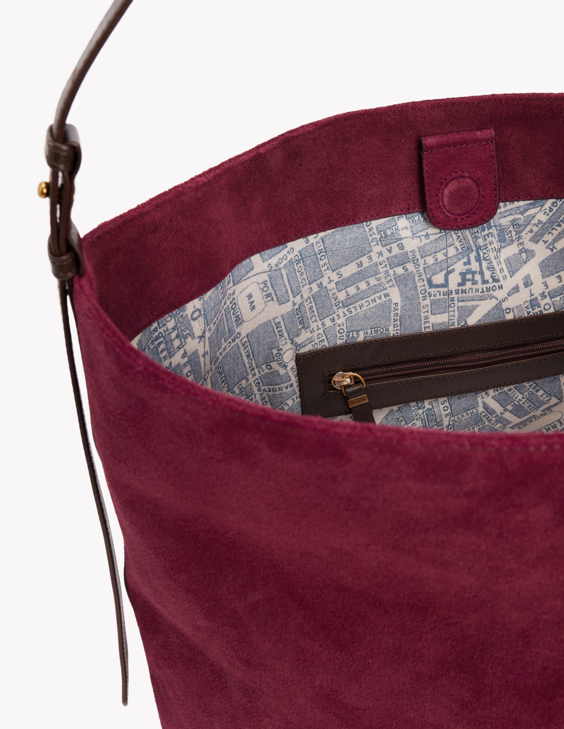 Allegra Medium Slouchy Tote-Burgundy - Image 6