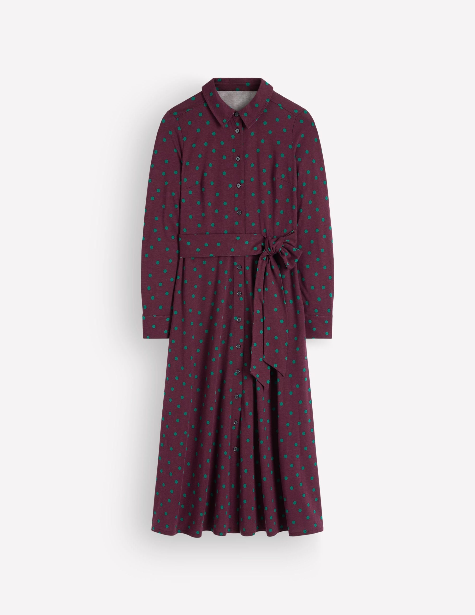 Marcia Jersey Shirt Dress-Dark Cherry. Boden Spot - Image 5