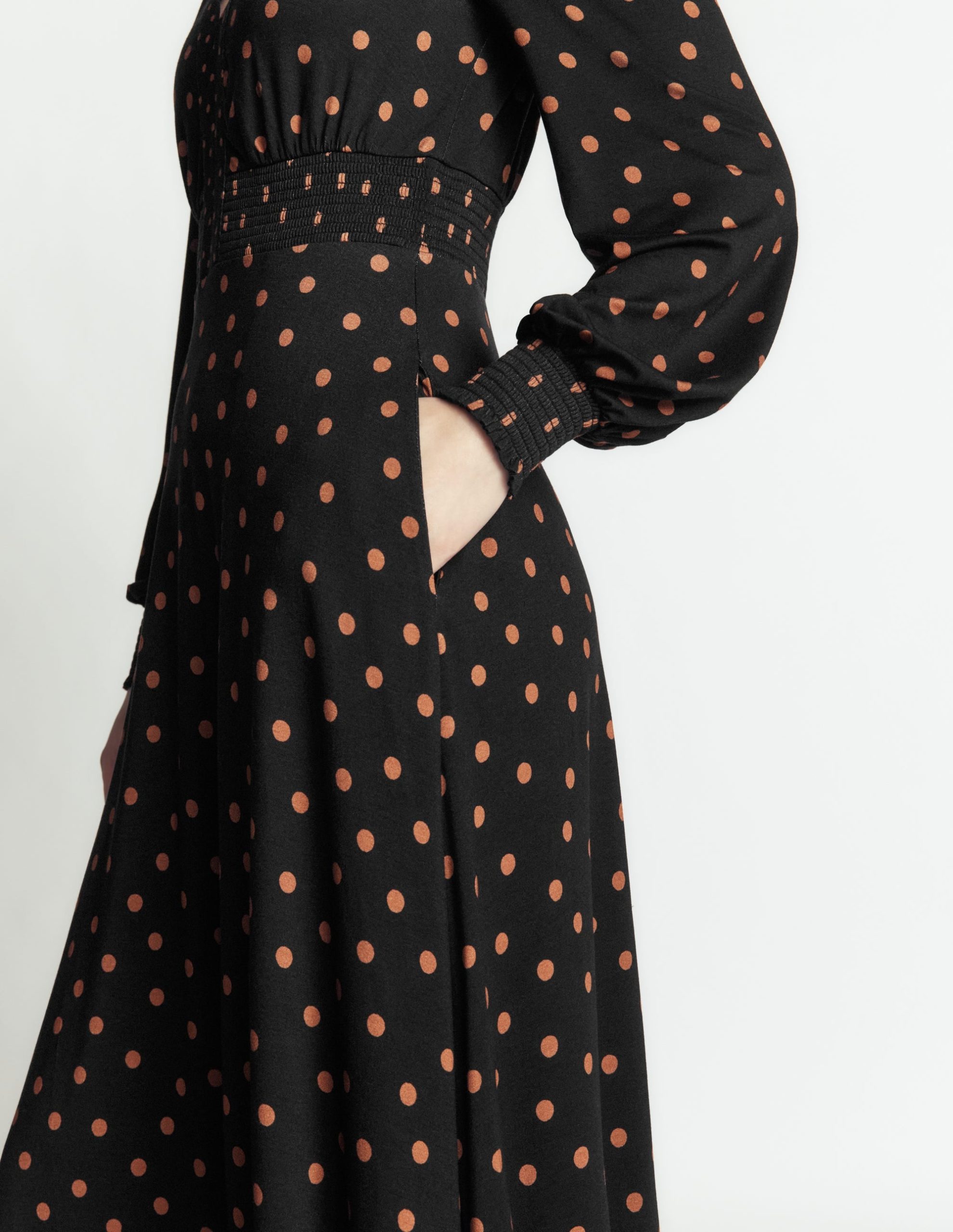 Georgia Jersey Midi Dress-Black. Boden Spot - Image 2