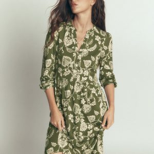 Naomi Relaxed Jersey Dress-Forest Green. Planted Meadows