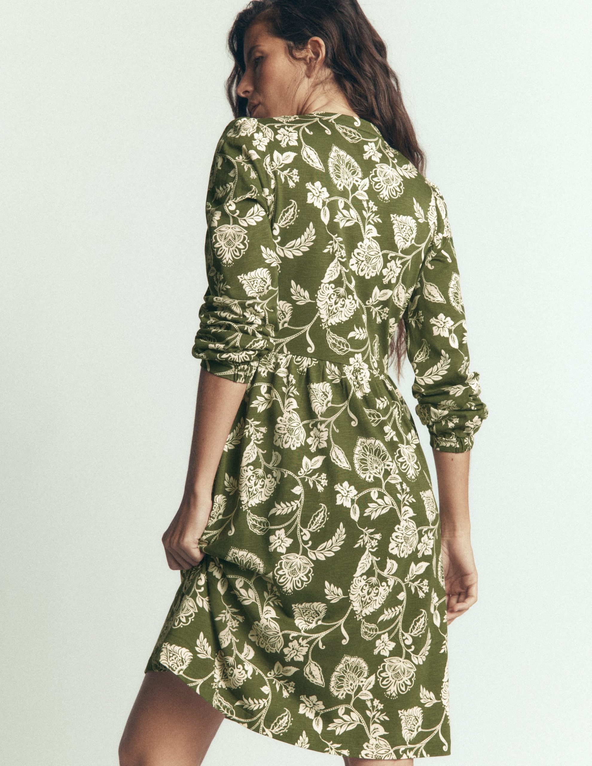 Naomi Relaxed Jersey Dress-Forest Green. Planted Meadows - Image 3