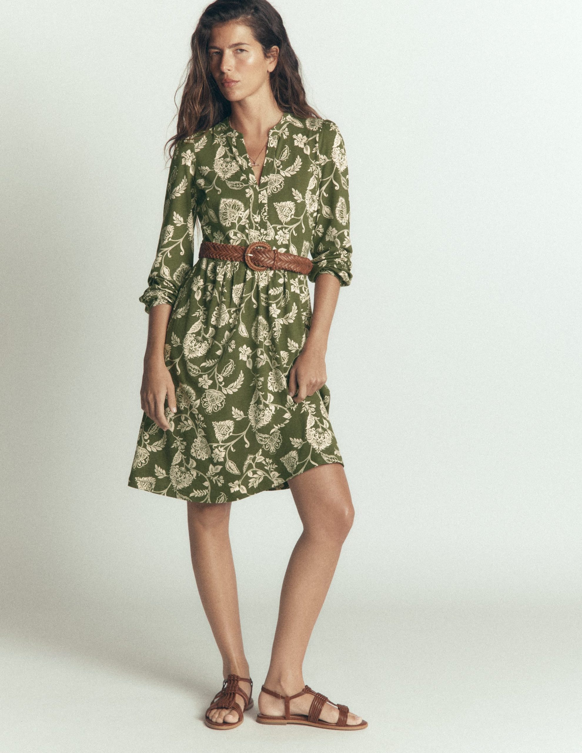 Naomi Relaxed Jersey Dress-Forest Green. Planted Meadows - Image 4
