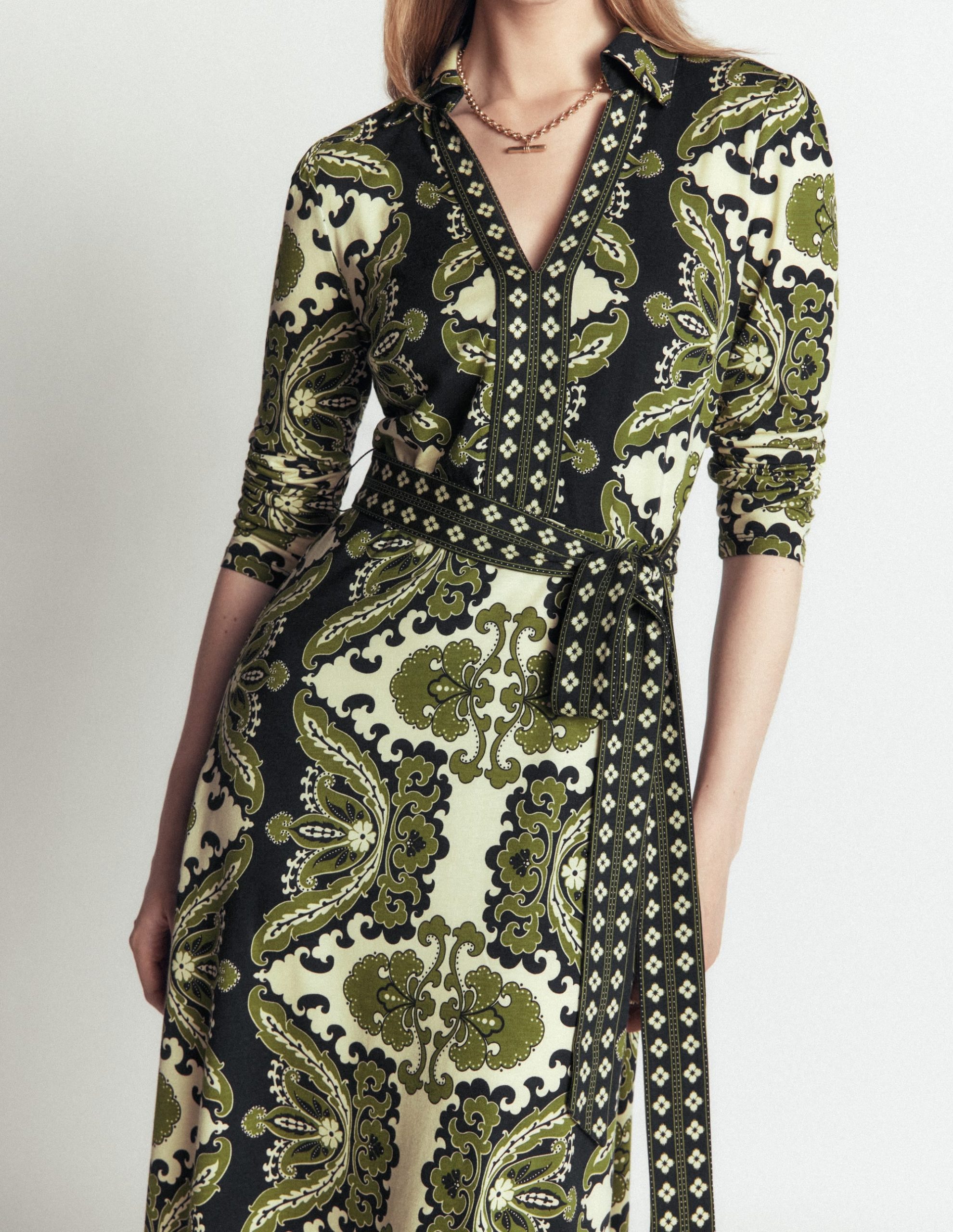 Imogen Collared Jersey Dress-Multi. Blossoming Gardenia - Image 2