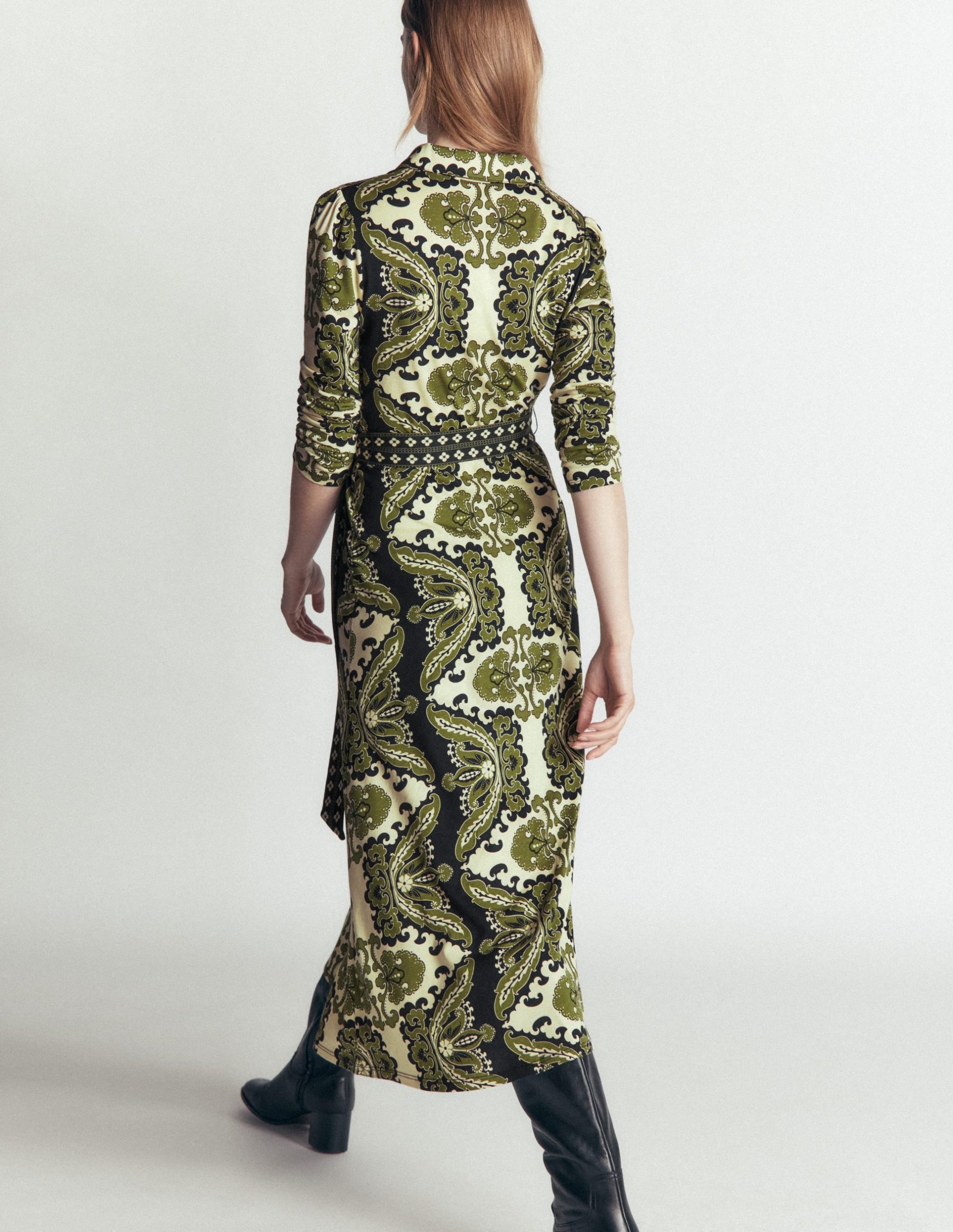 Imogen Collared Jersey Dress-Multi. Blossoming Gardenia - Image 3