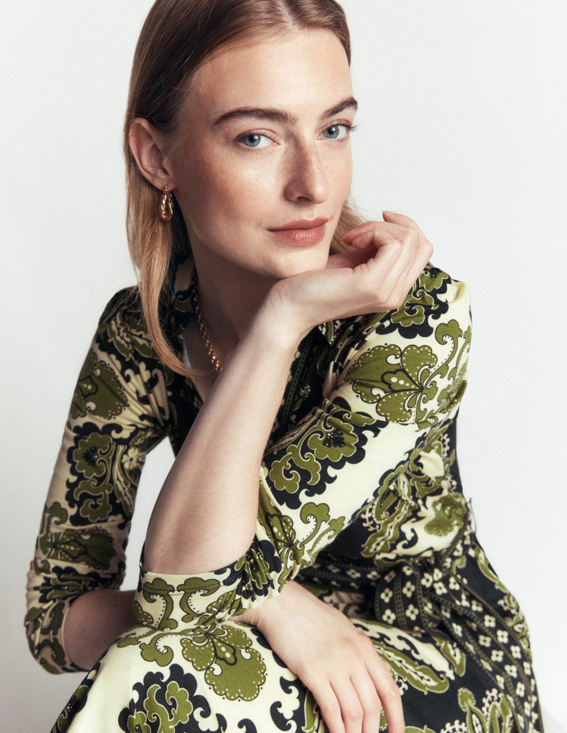 Imogen Collared Jersey Dress-Multi. Blossoming Gardenia - Image 5