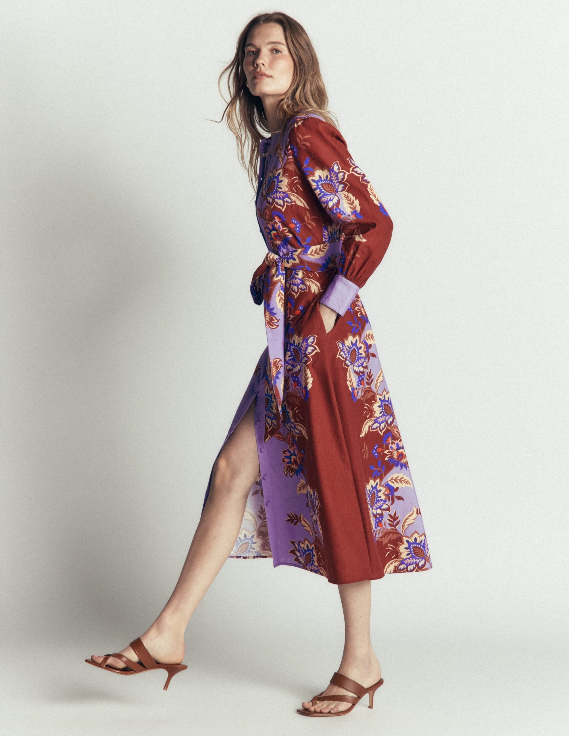 Blouson Sleeve Occasion Dress-Multi. Super Bloom - Image 4