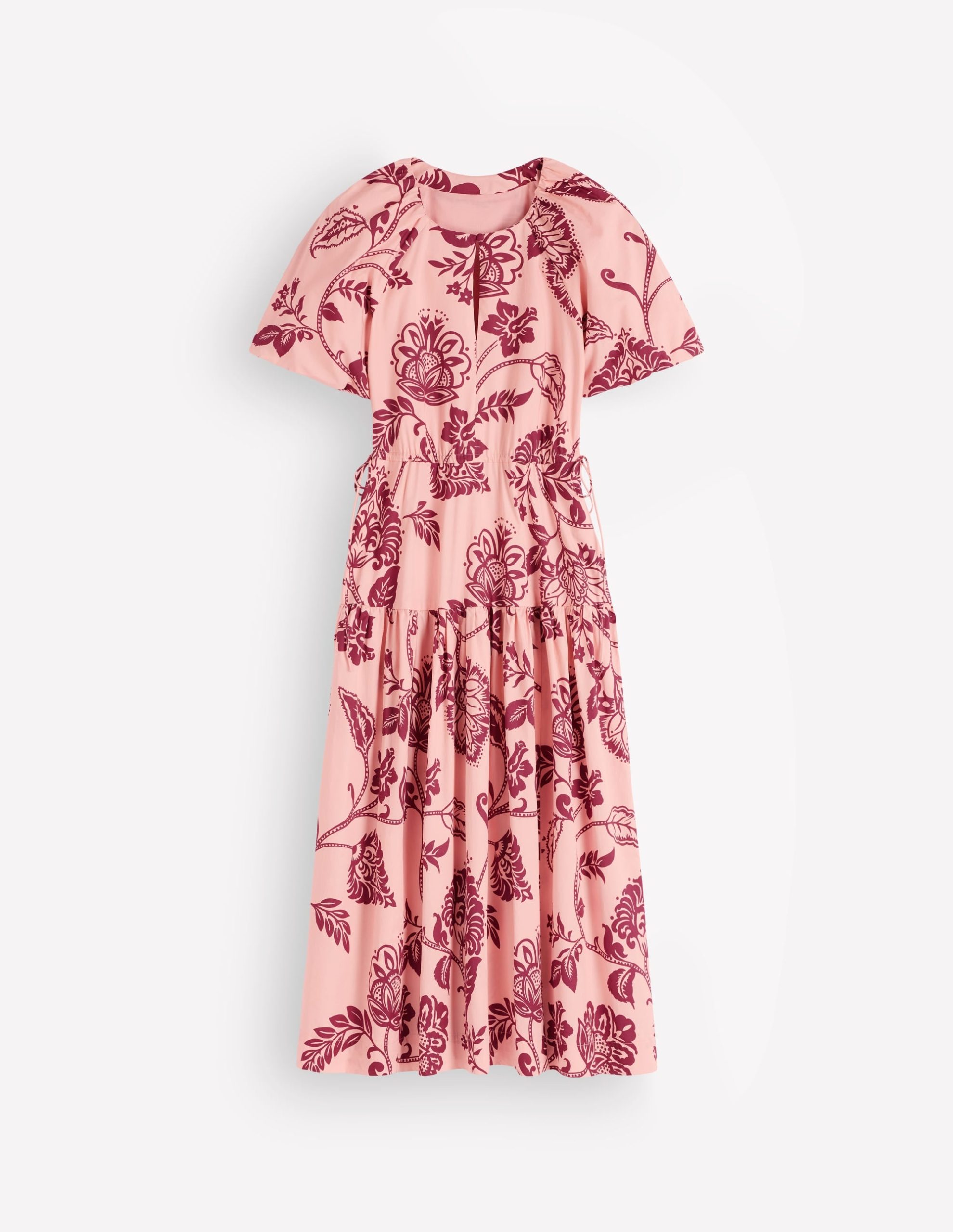 Draw Waist Cotton Dress-Chalk Pink. Planted Meadows - Image 5
