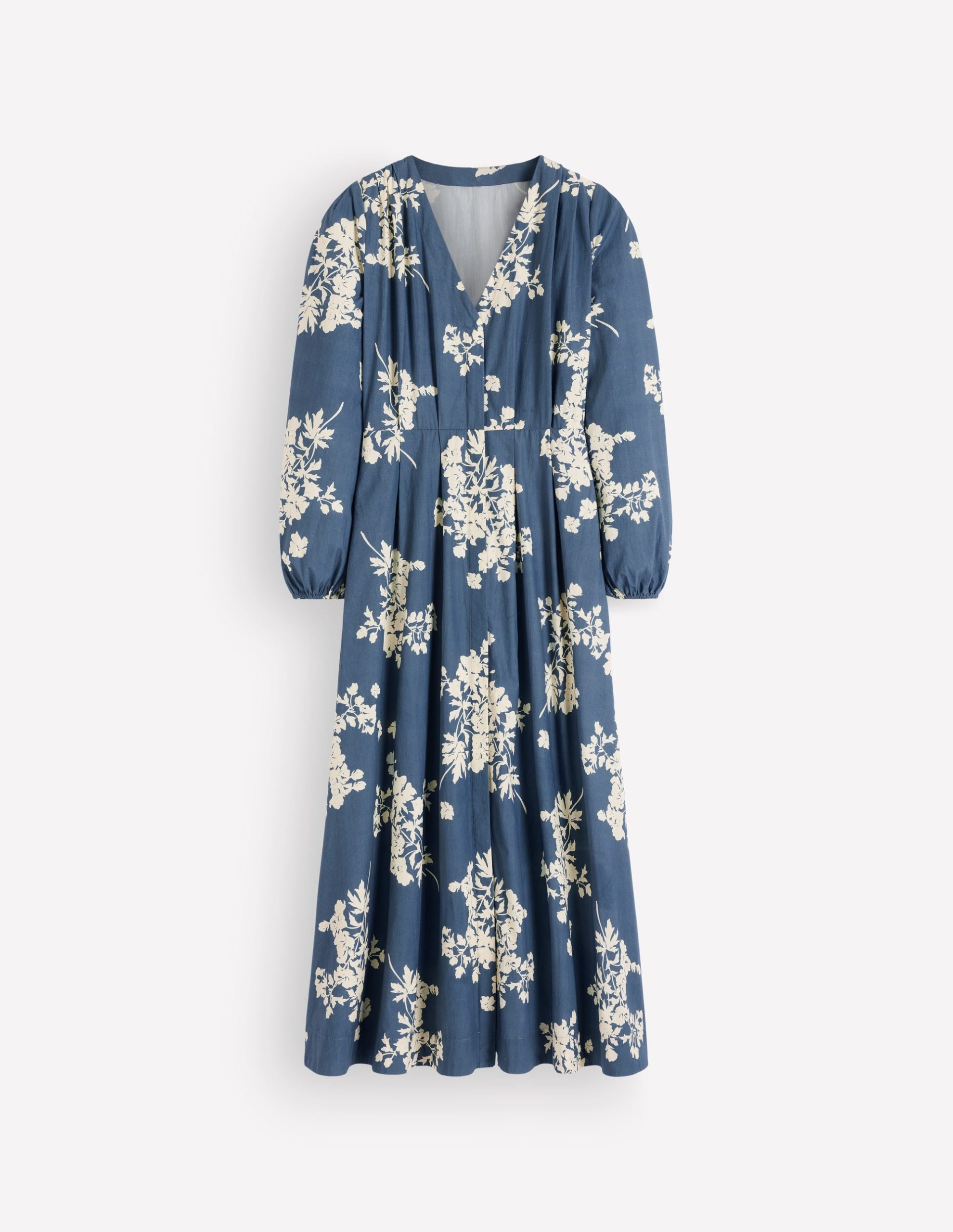 Nicola Cotton Midi Dress-Blue. Flecked Bunch - Image 8