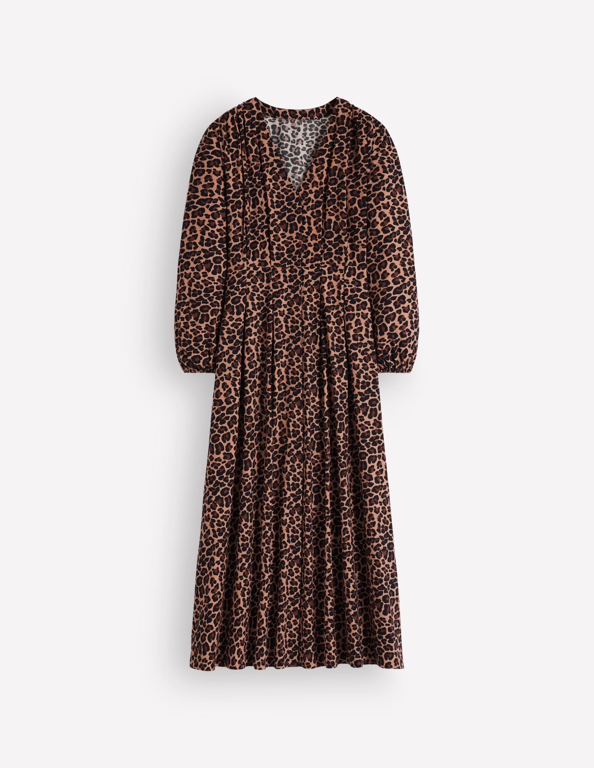 Nicola Cotton Midi Dress-Camel. Animal Fields - Image 5