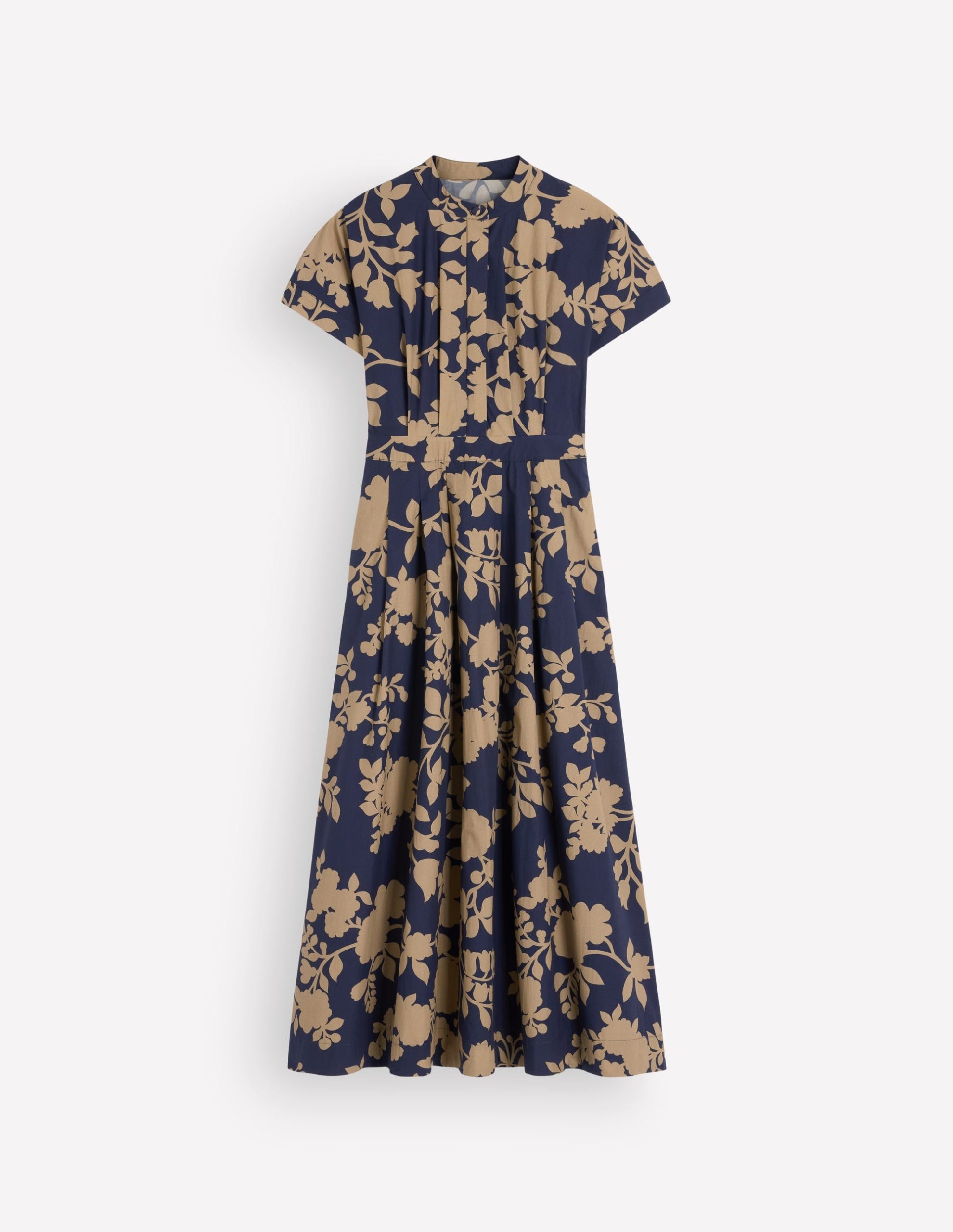 Grown On Sleeve Midi Dress-French Navy. Bouquet Breeze - Image 6